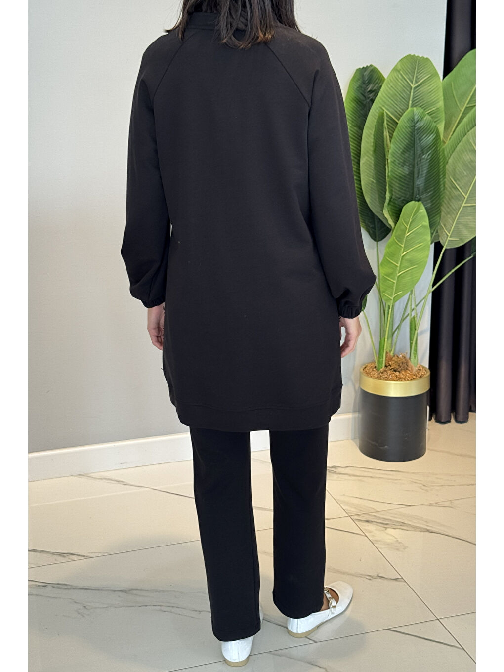 Tüy Detaylı 3lü Takım 18823 Siyah-2