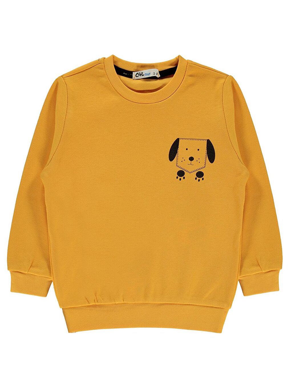 Civil Kahverengi Boys Erkek Çocuk Sweatshirt 2-5 Yaş Hardal