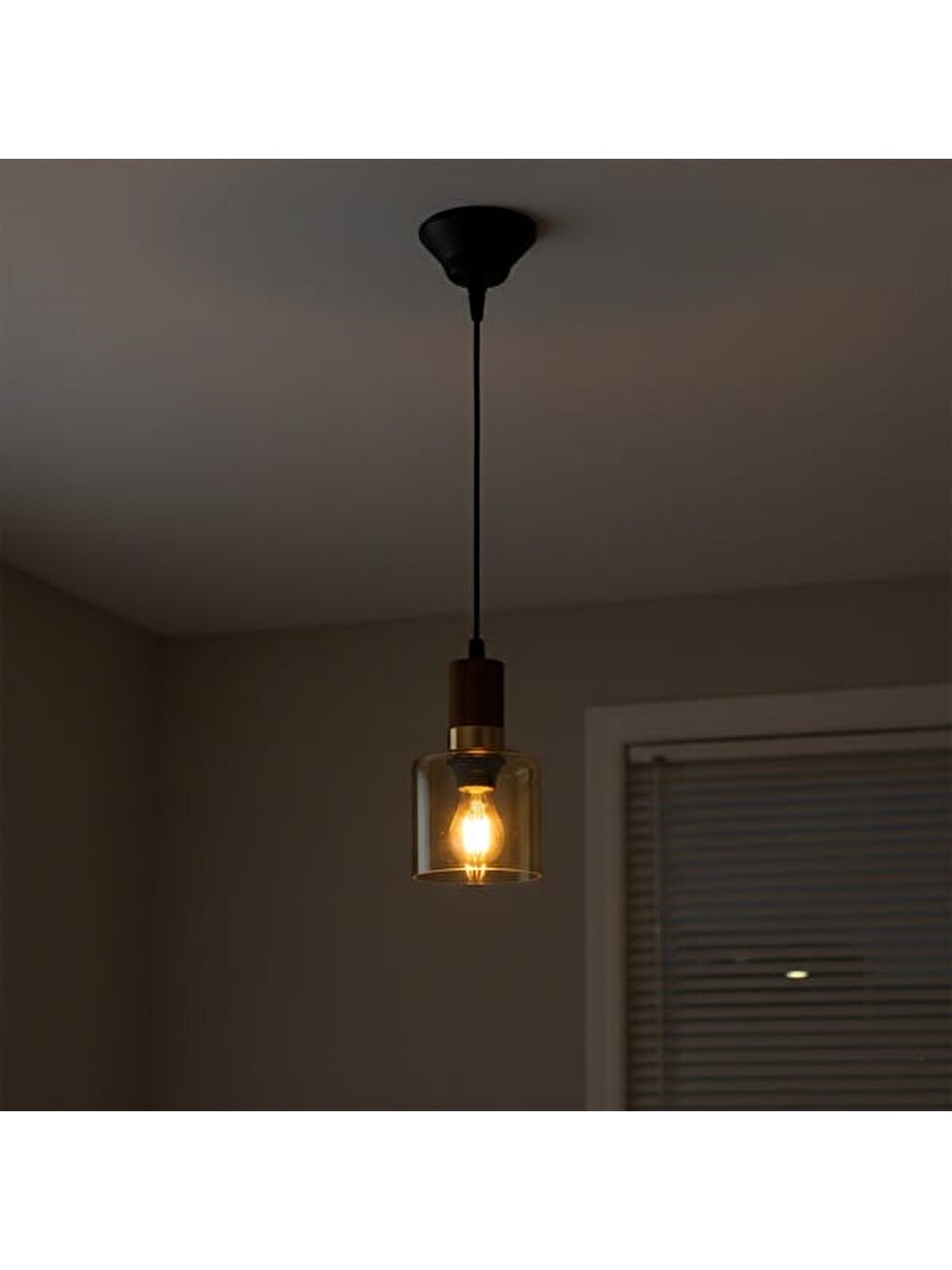 Kahverengi Simurg Tekli Cam Sarkıt-7