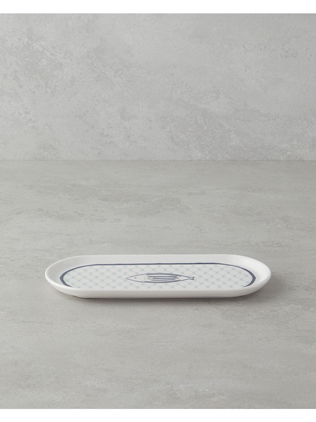 Aqualuna Seramik Kayık Tabak 22 cm Mavi-yeşil-1