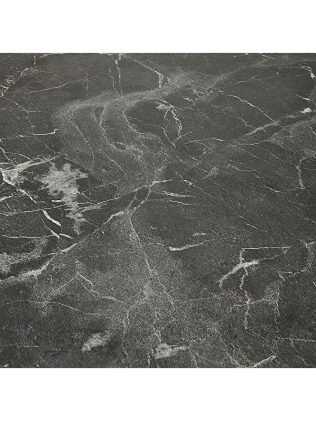 Mermer Desenli Yaprak Yan Sehpa - Siyah-1