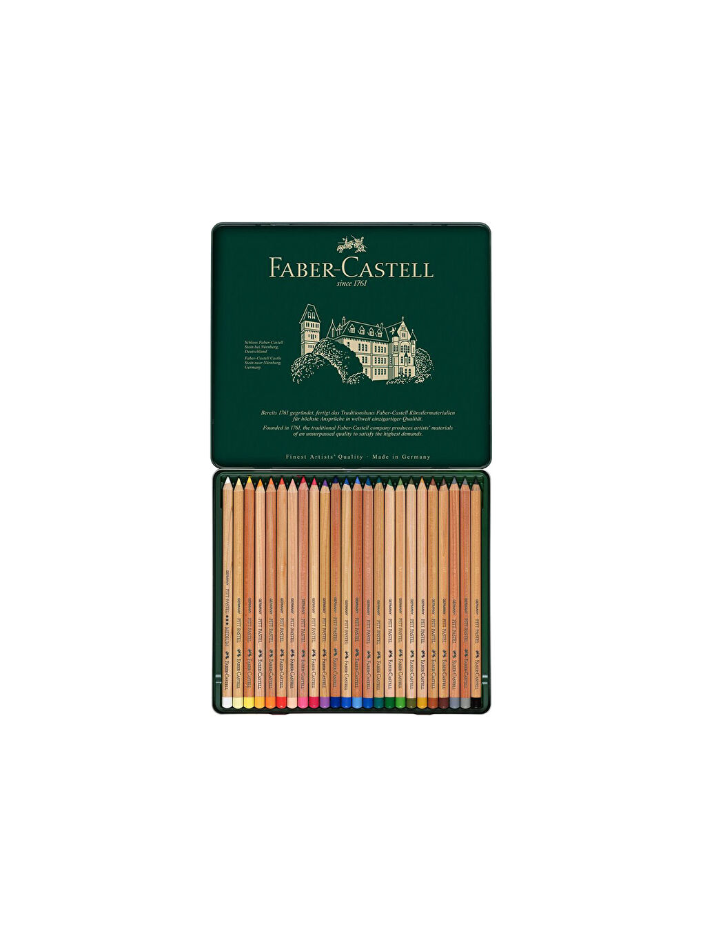 Pitt Pastel Boya Kalemi 24'lü,Solmaya Dayanıklı Mürekkep,Yüksek Pigmentli, 4.3 mm Uç-1