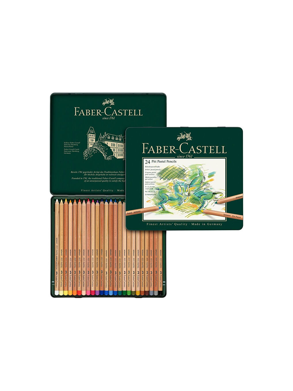 Pitt Pastel Boya Kalemi 24'lü,Solmaya Dayanıklı Mürekkep,Yüksek Pigmentli, 4.3 mm Uç-2