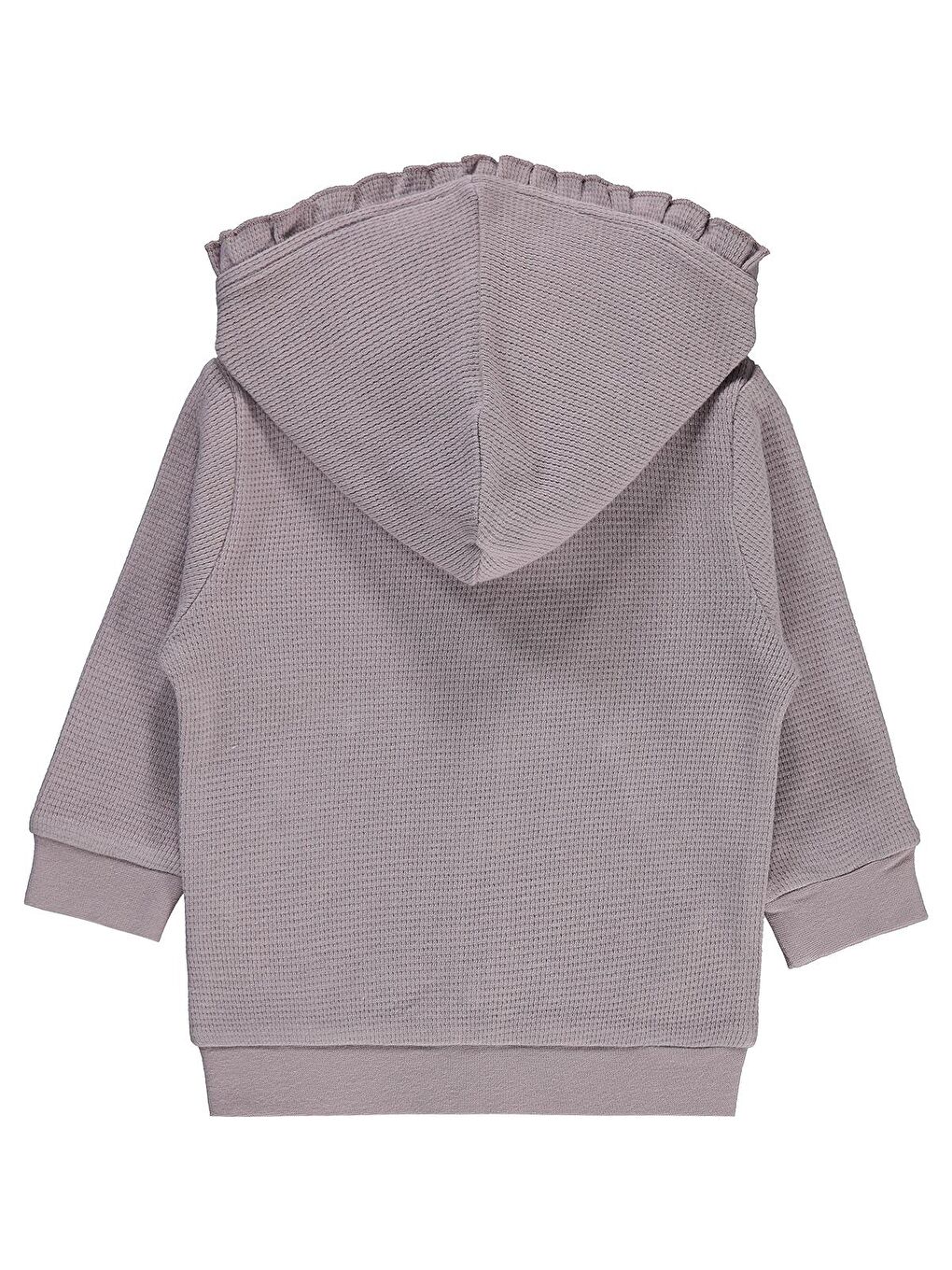 Kız Bebek Kapüşonlu Fermuarlı Sweatshirt  6-18 Ay Lila-2
