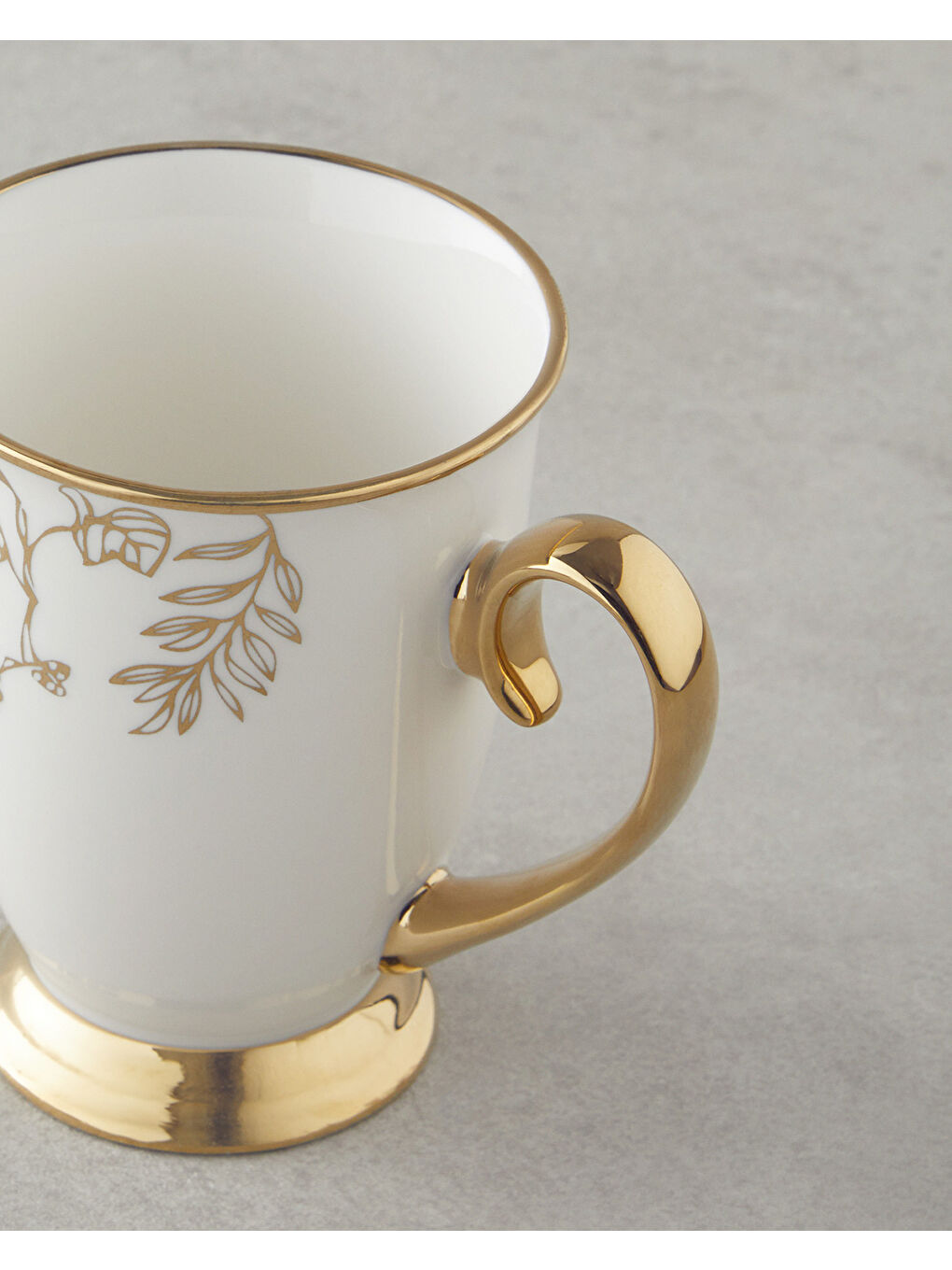 Sarı Royal Fall New Bone China Kupa 290 ml Gold-2