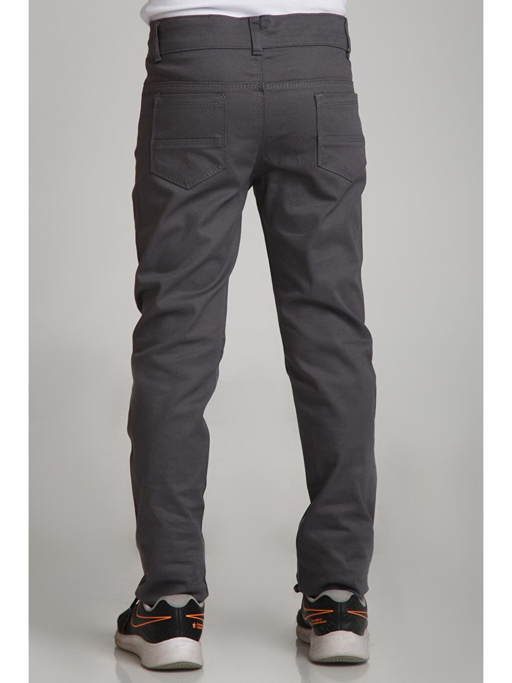 Gri Slim Fit Erkek Çocuk Okul Pantolon-4