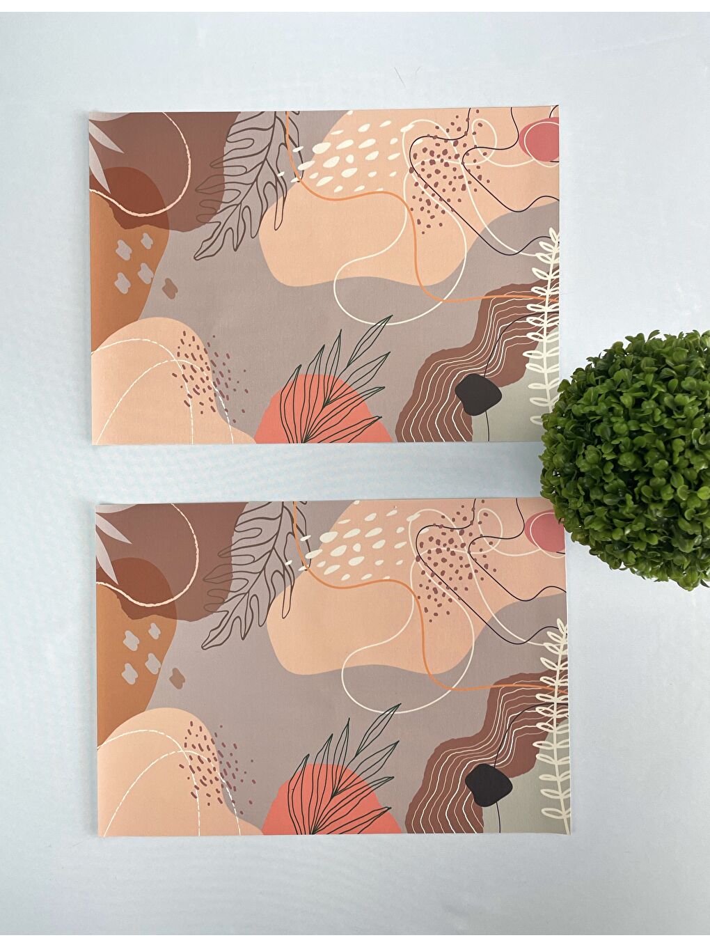 Kahverengi Bohem Desen Amerikan Servis 4'lü-1