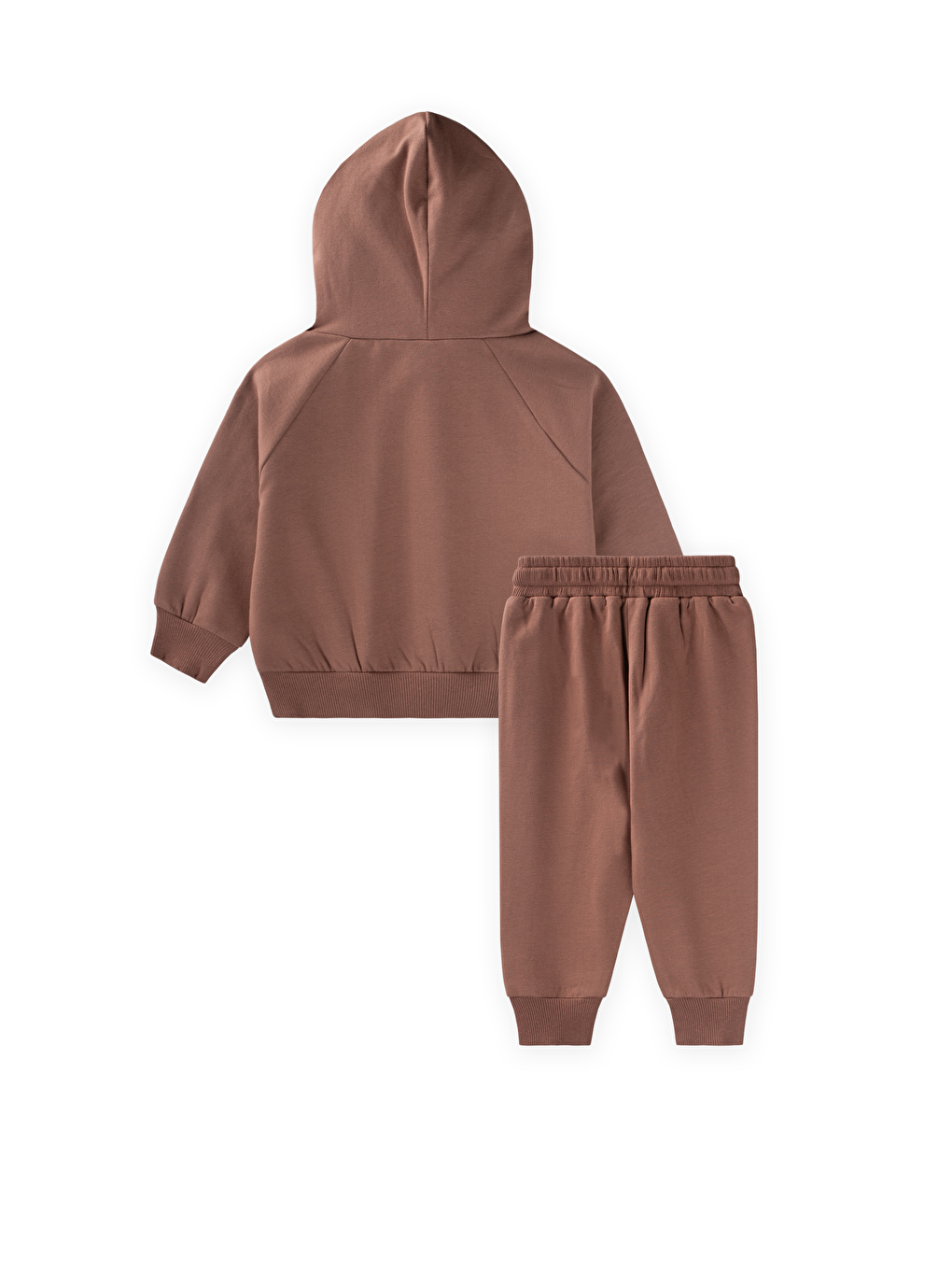 Kahverengi Kapüşonlu Sweatshirt Takım 1-5 Yaş A.Kahve-1