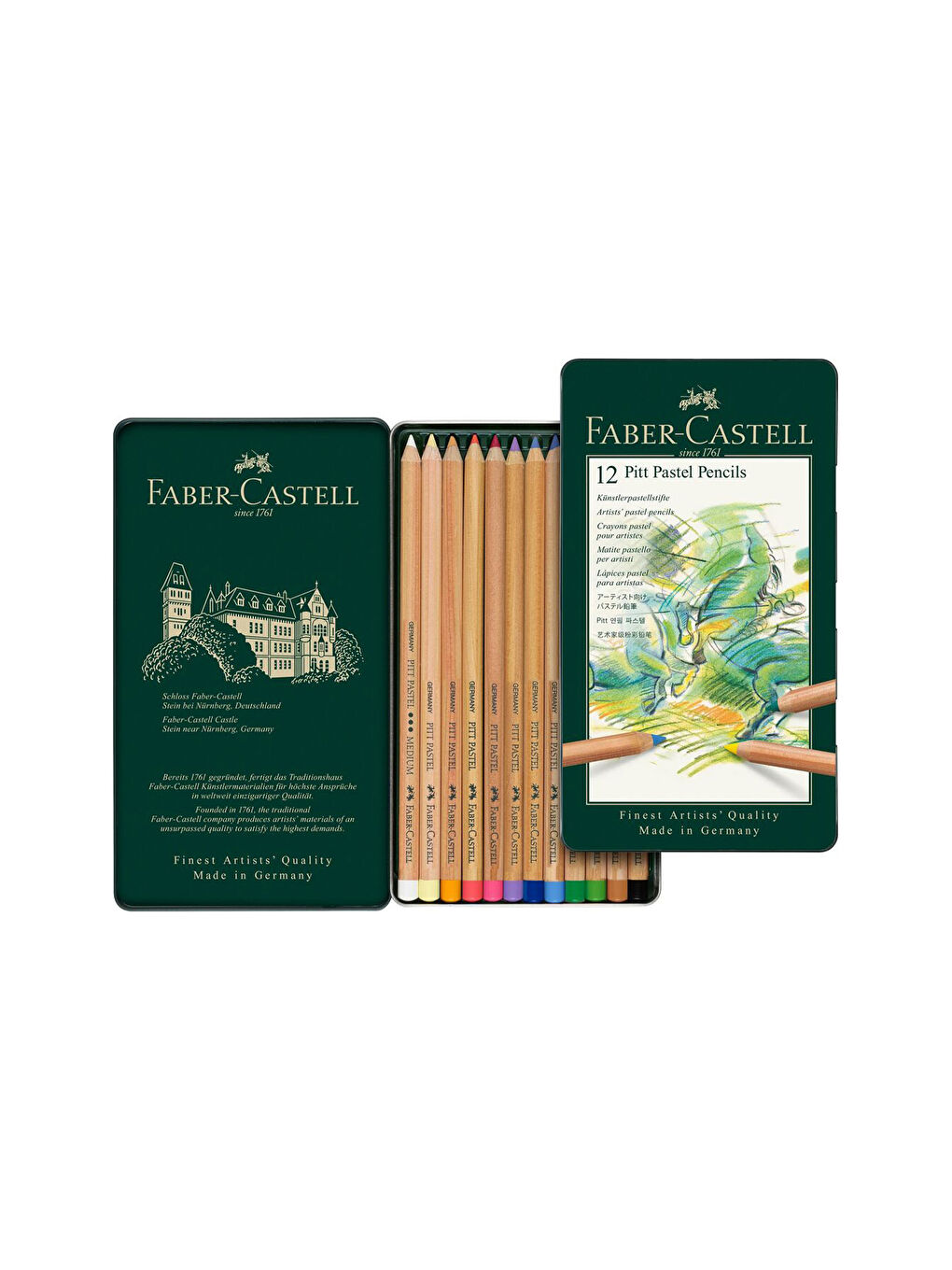 Pitt 12'li Pastel Boya Kalemi, Yüksek Pigmentli,Solmaya Dayanıklı-1