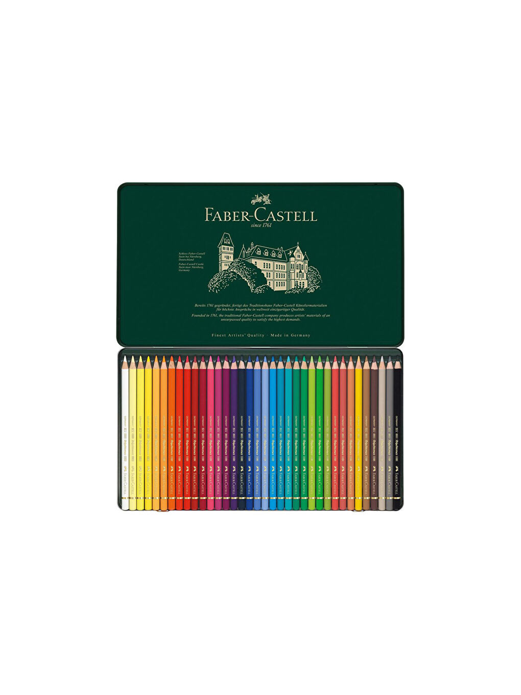 Polychromos 36 Renk Boya Kalemi, Örtücü ve Parlak Renkler, Yüksek Pigmentli, Metal Kutulu-1