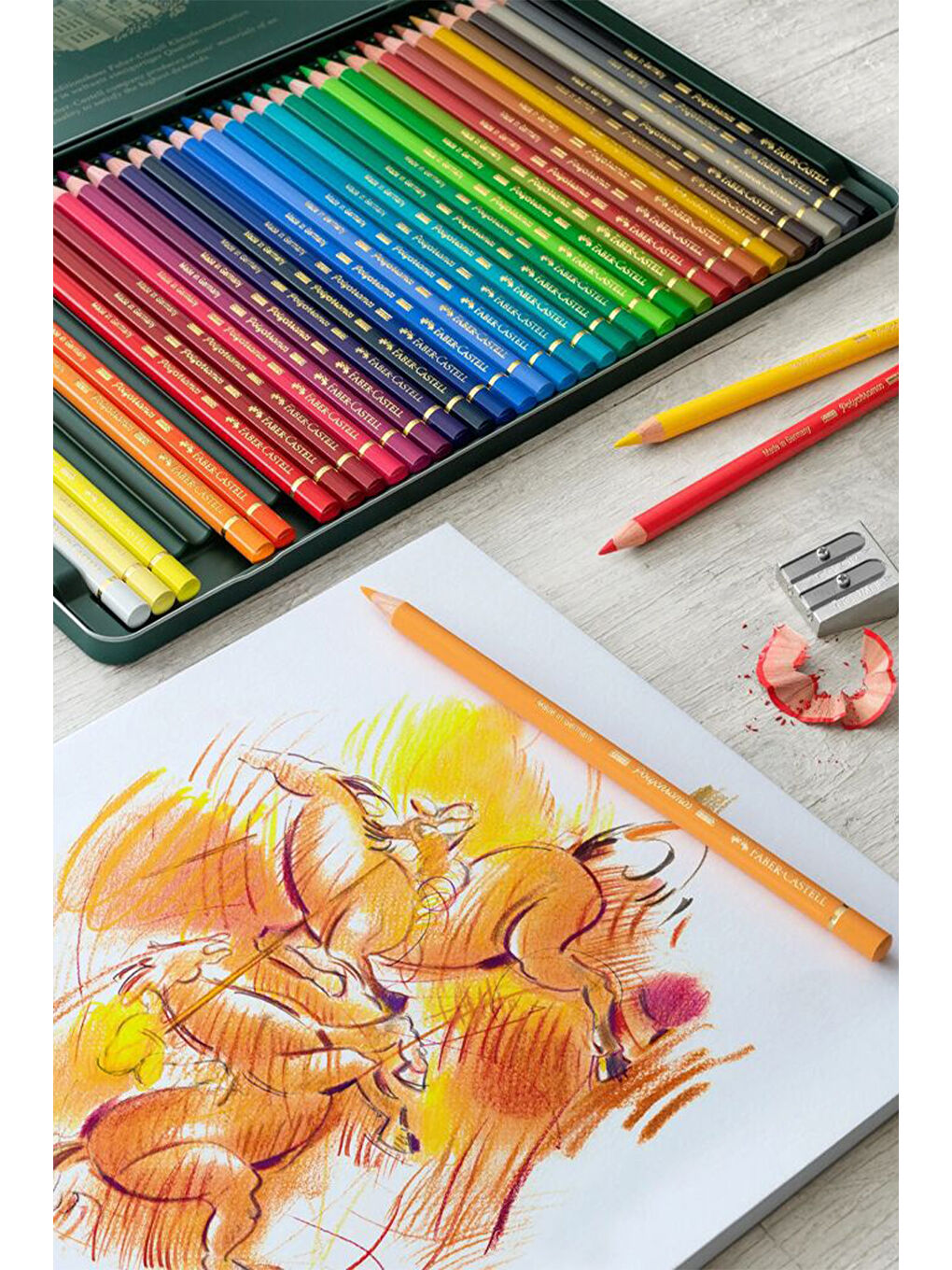 Polychromos 36 Renk Boya Kalemi, Örtücü ve Parlak Renkler, Yüksek Pigmentli, Metal Kutulu-5