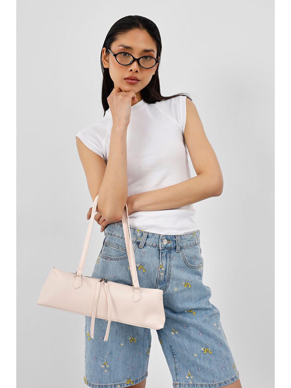 Core Basic Omuz Baget Çanta Pudra Pembe-3