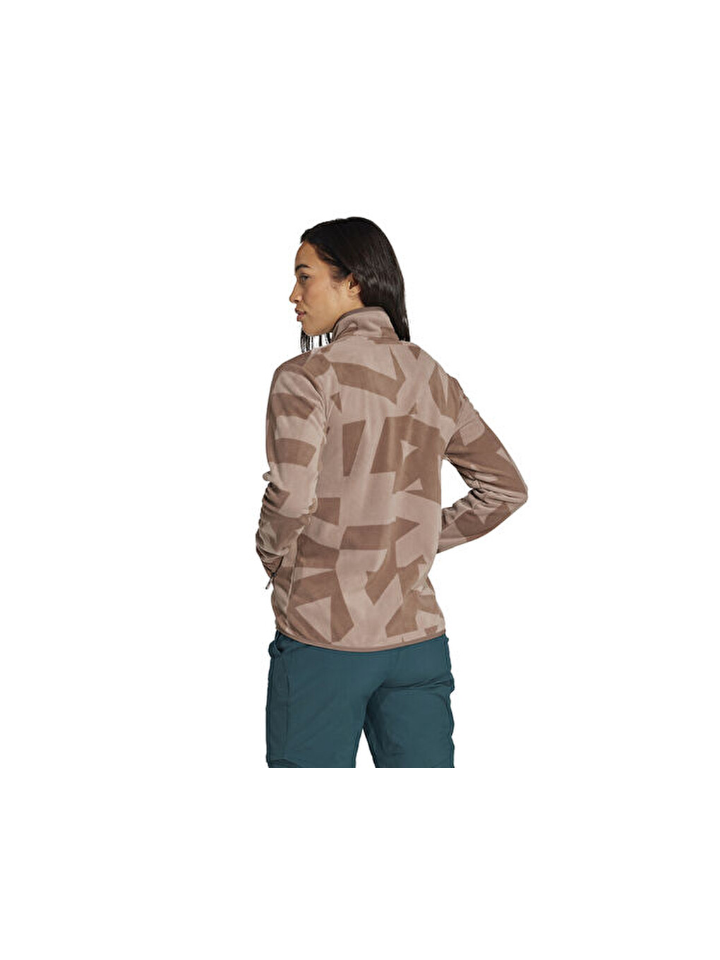 Mor W Terrex Mt Aop Fz Fl Kadın Outdoor Ceketi Jn0997 Kahverengi-1