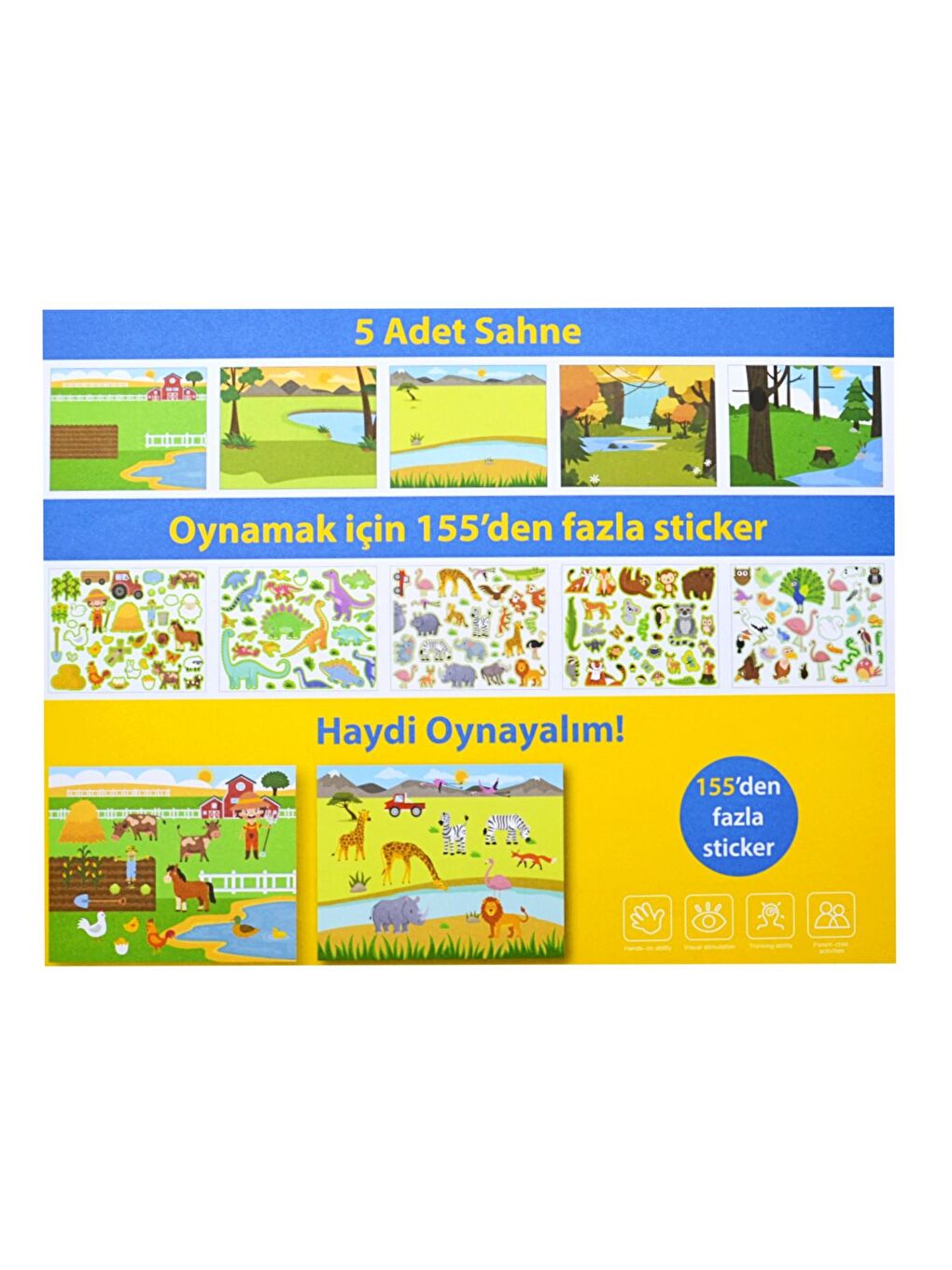 Tekrar Kullanılabilen Sticker Pad Hayvanlar (LS-600)-3