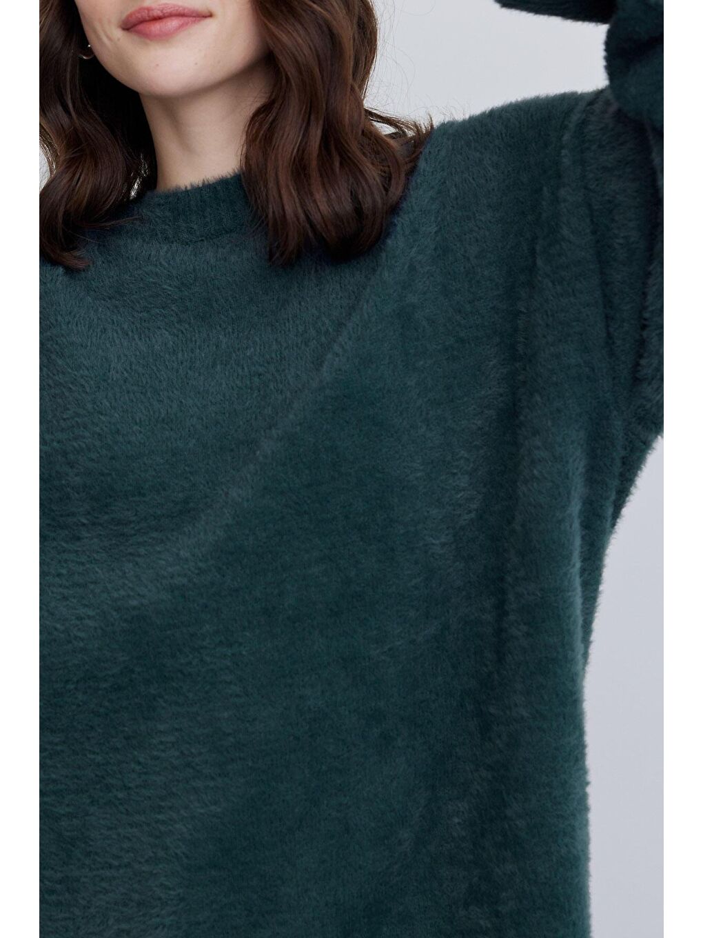 Linda Yumuşak Oversize Kazak Yeşil-3