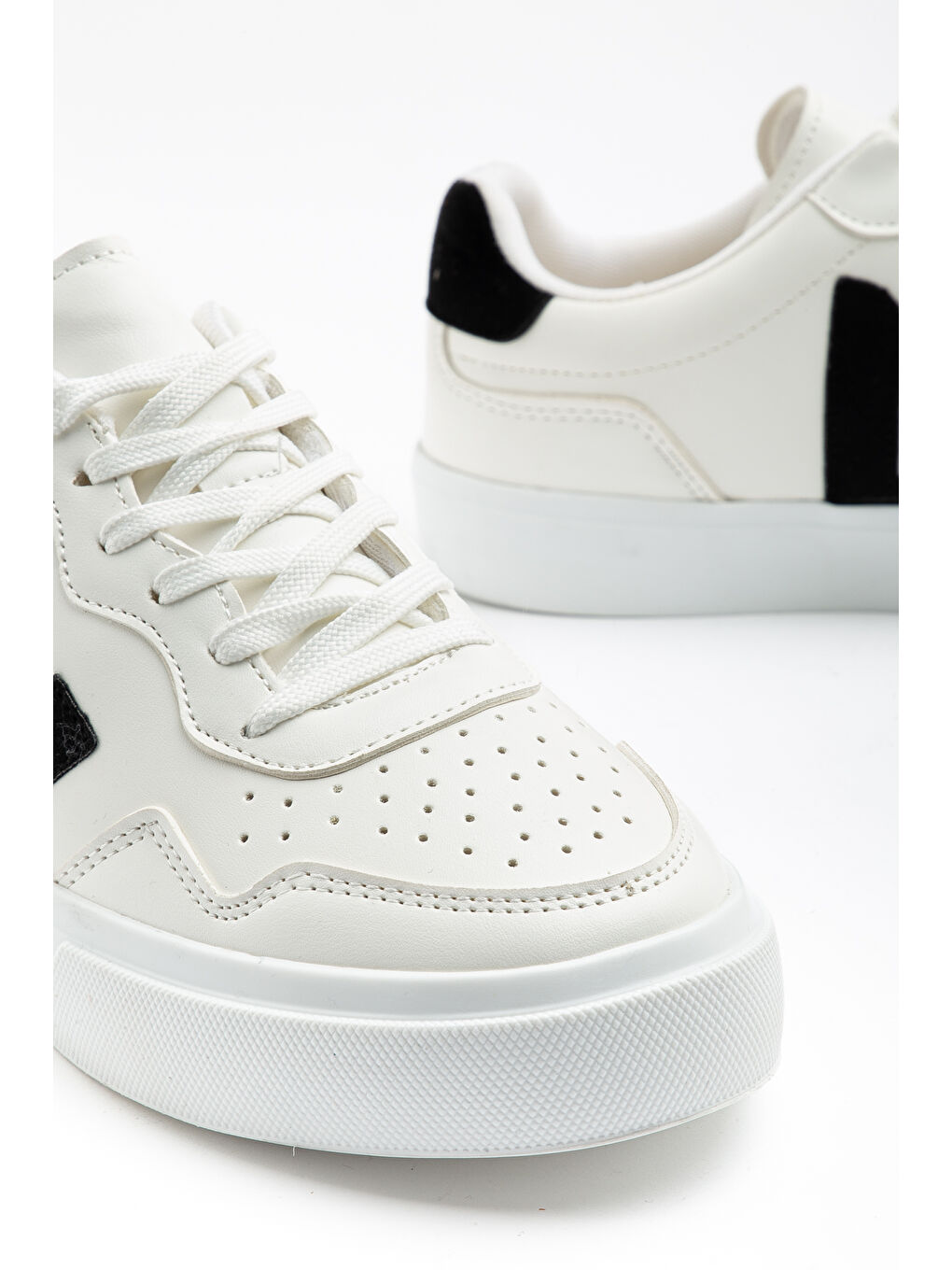 Beyaz Anka Günlük Ortopedik Kadın Sneaker Spor Ayakkabı-2