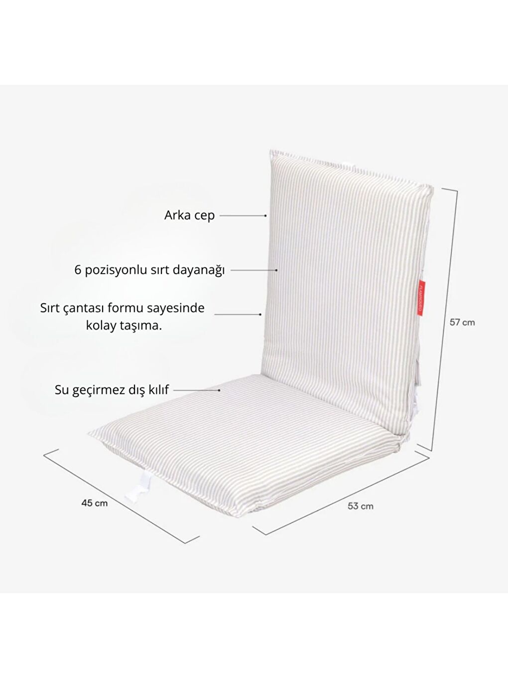 Nelson Katlanır 6 Pozisyonlu Plaj Koltuğu Bej-1