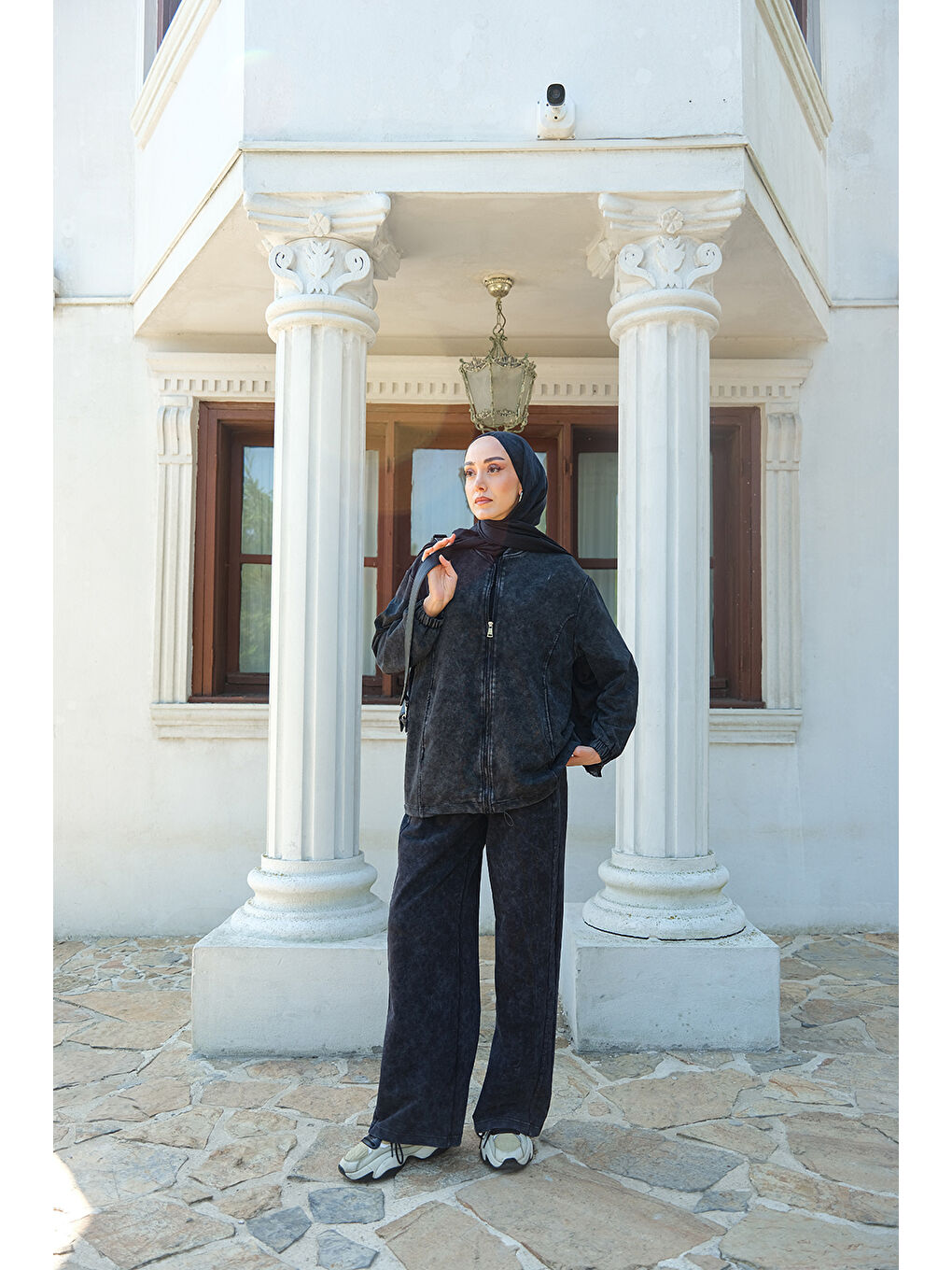 Kadın Yıkama Detay İkili Takım Siyah