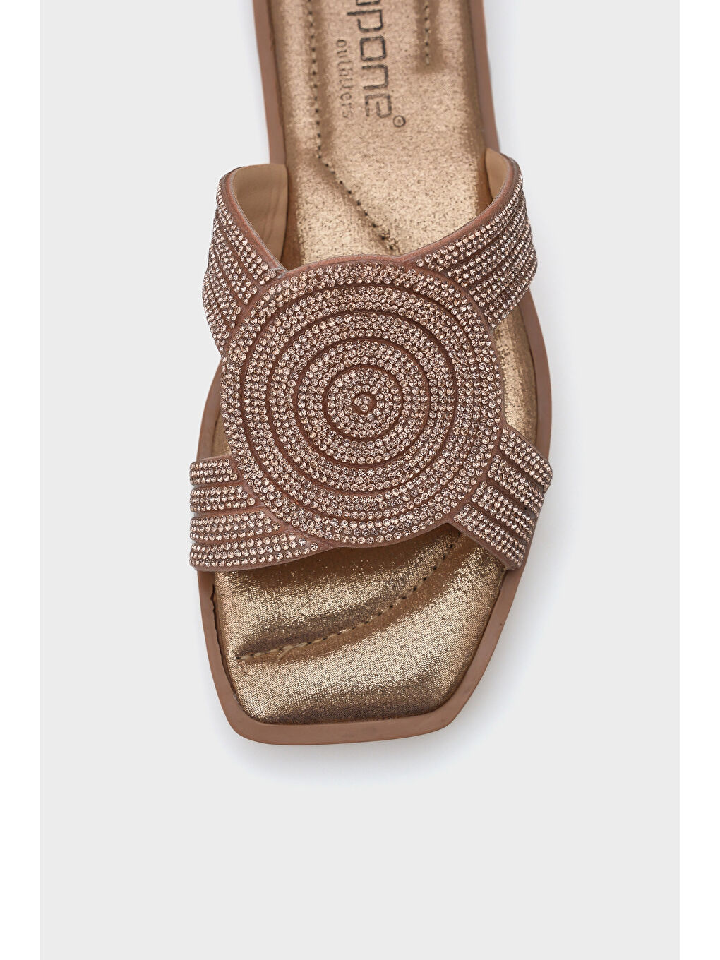 Pembe Leah Taşlı Terlik-2