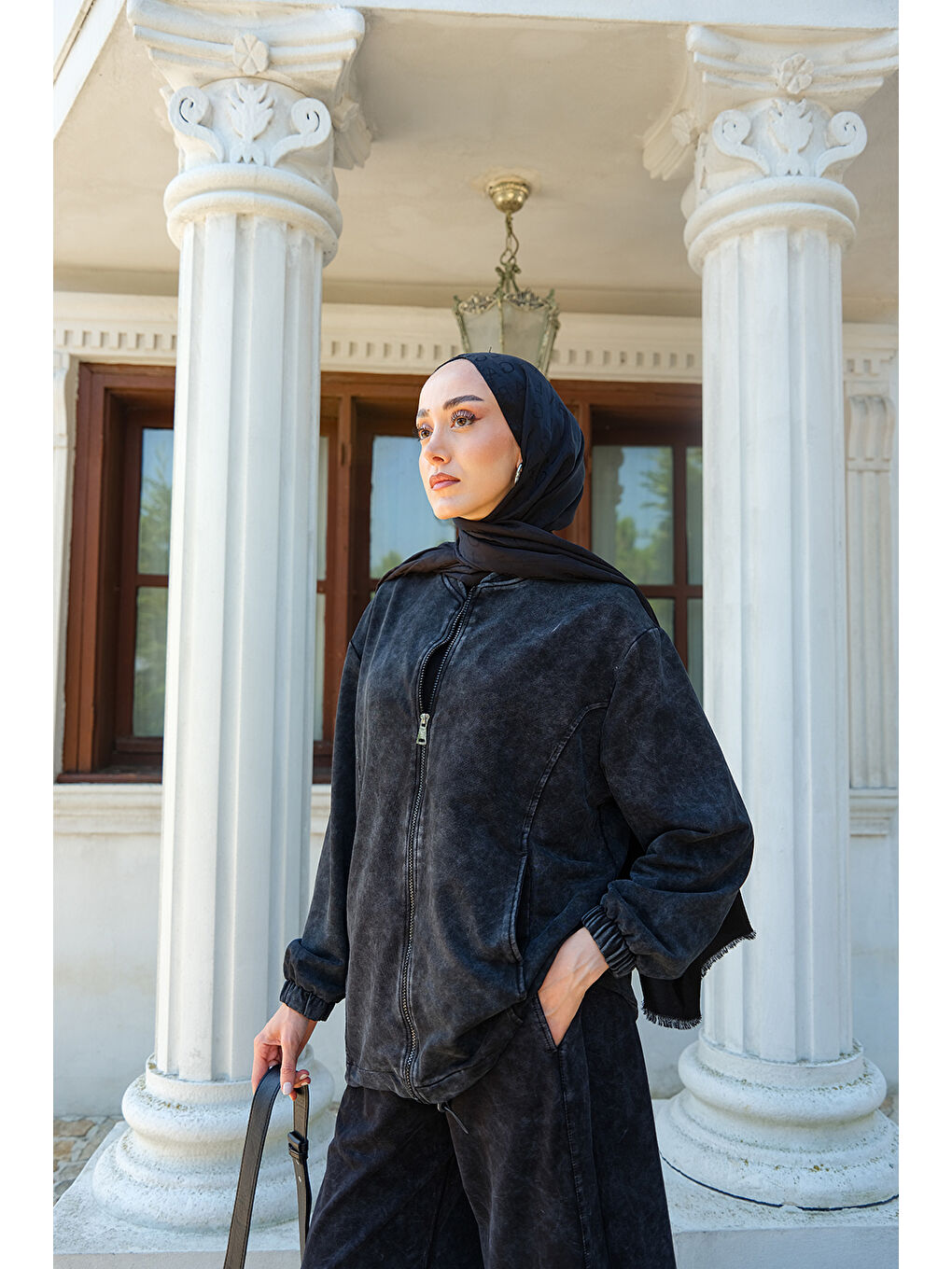 Kadın Yıkama Detay İkili Takım Siyah-1