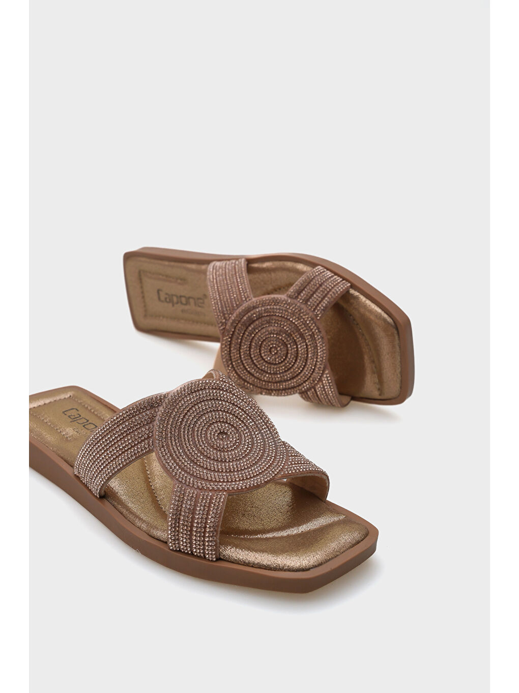 Pembe Leah Taşlı Terlik-4