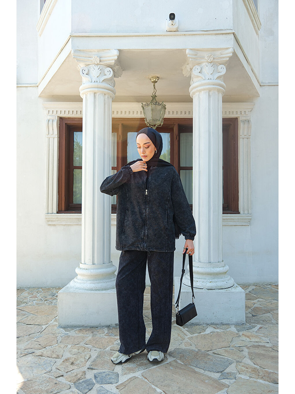 Kadın Yıkama Detay İkili Takım Siyah-2