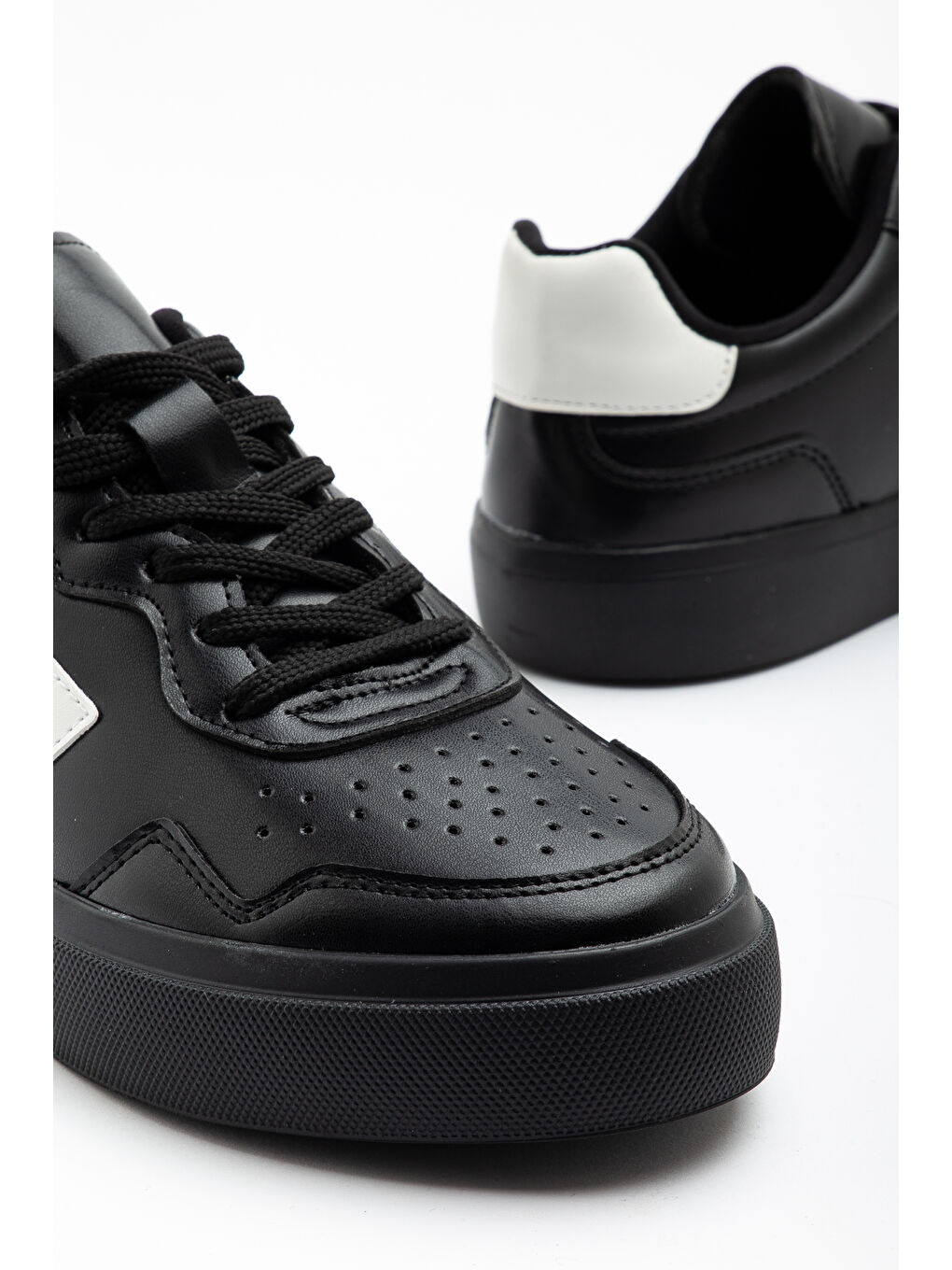 Siyah Anka Günlük Ortopedik Kadın Sneaker Spor Ayakkabı-3