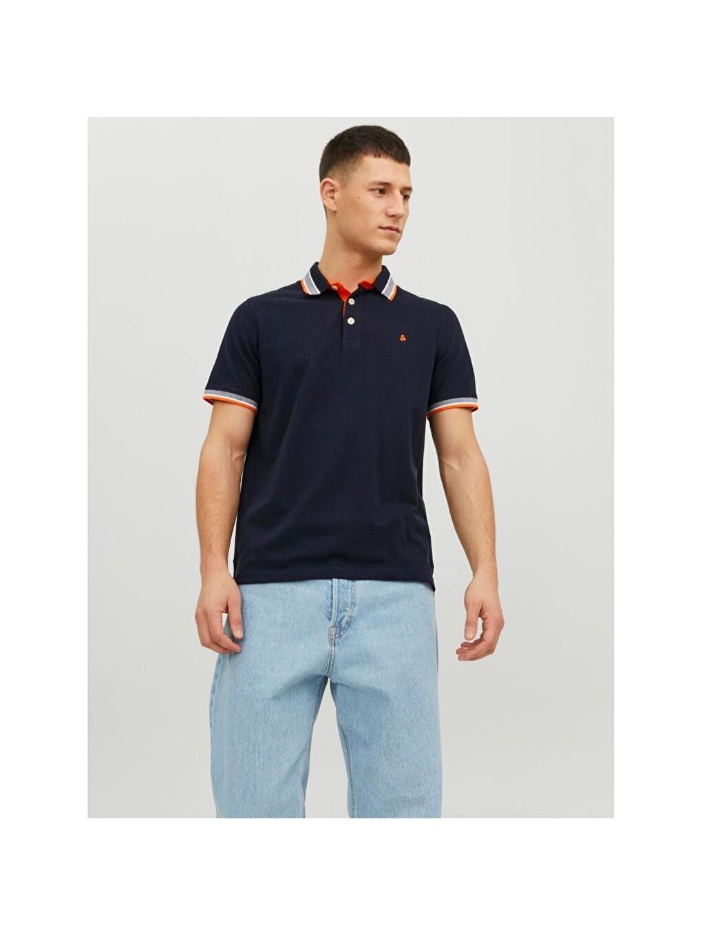 Jack & Jones Paulos Erkek Lacivert Klasik Yaka Polo Tişört - 1