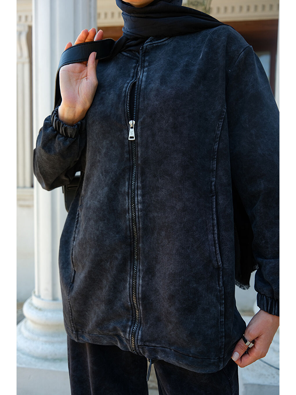 Kadın Yıkama Detay İkili Takım Siyah-4