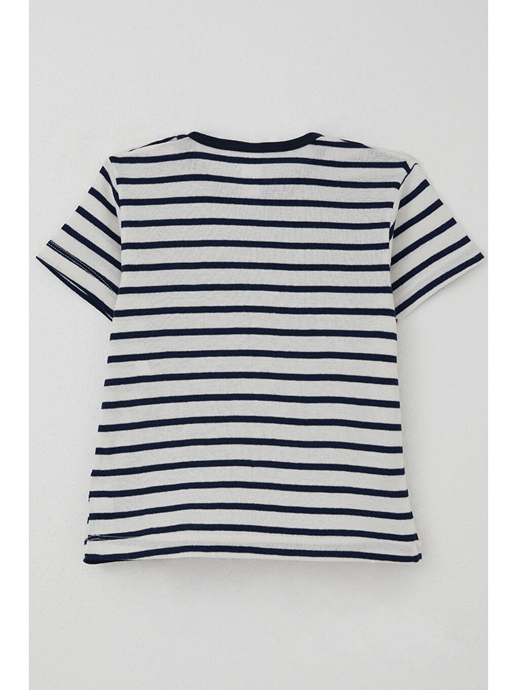 Erkek Çocuk Tişört Patlı Çizgili Beyaz (1-4 Yaş)-1
