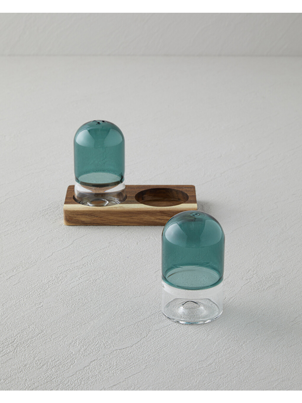 Octaviana Akasya-cam 2'li Tuzluk - Biberlik 4,5x8cm Yeşil-1