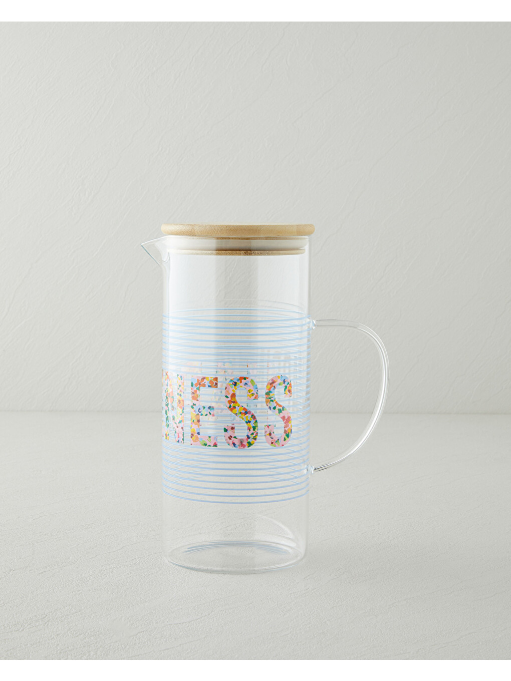 Beyaz Happiness Cam Sürahi 1500 Ml Renkli