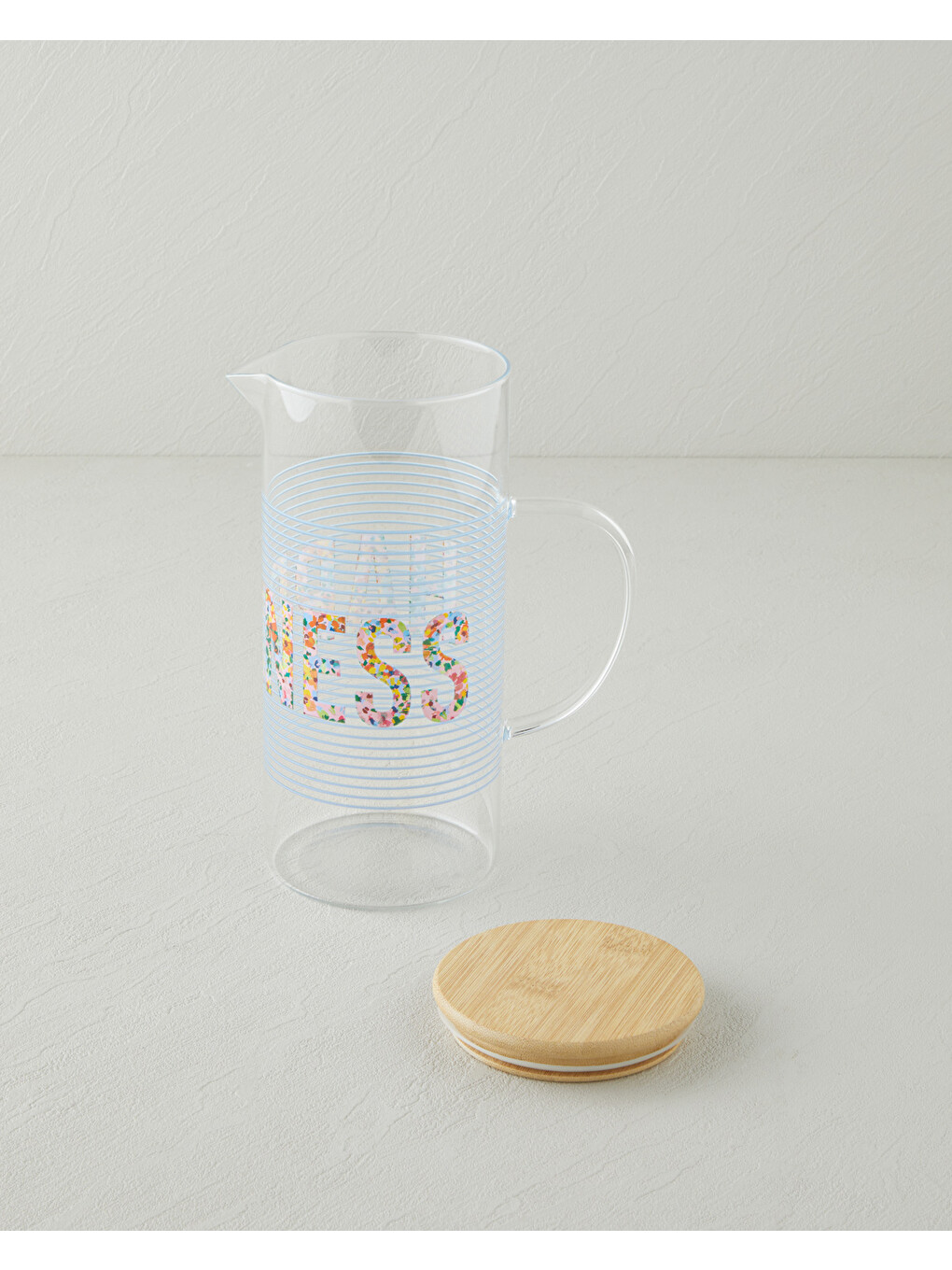 Beyaz Happiness Cam Sürahi 1500 Ml Renkli-1