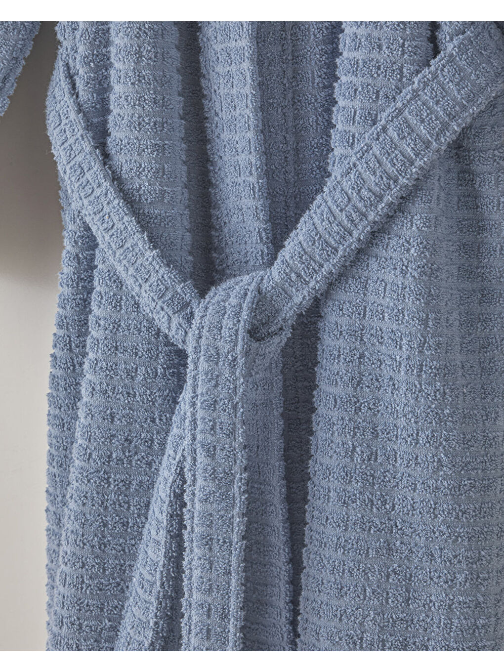 Chequer Pamuk Bornoz L-XL Mavi-1