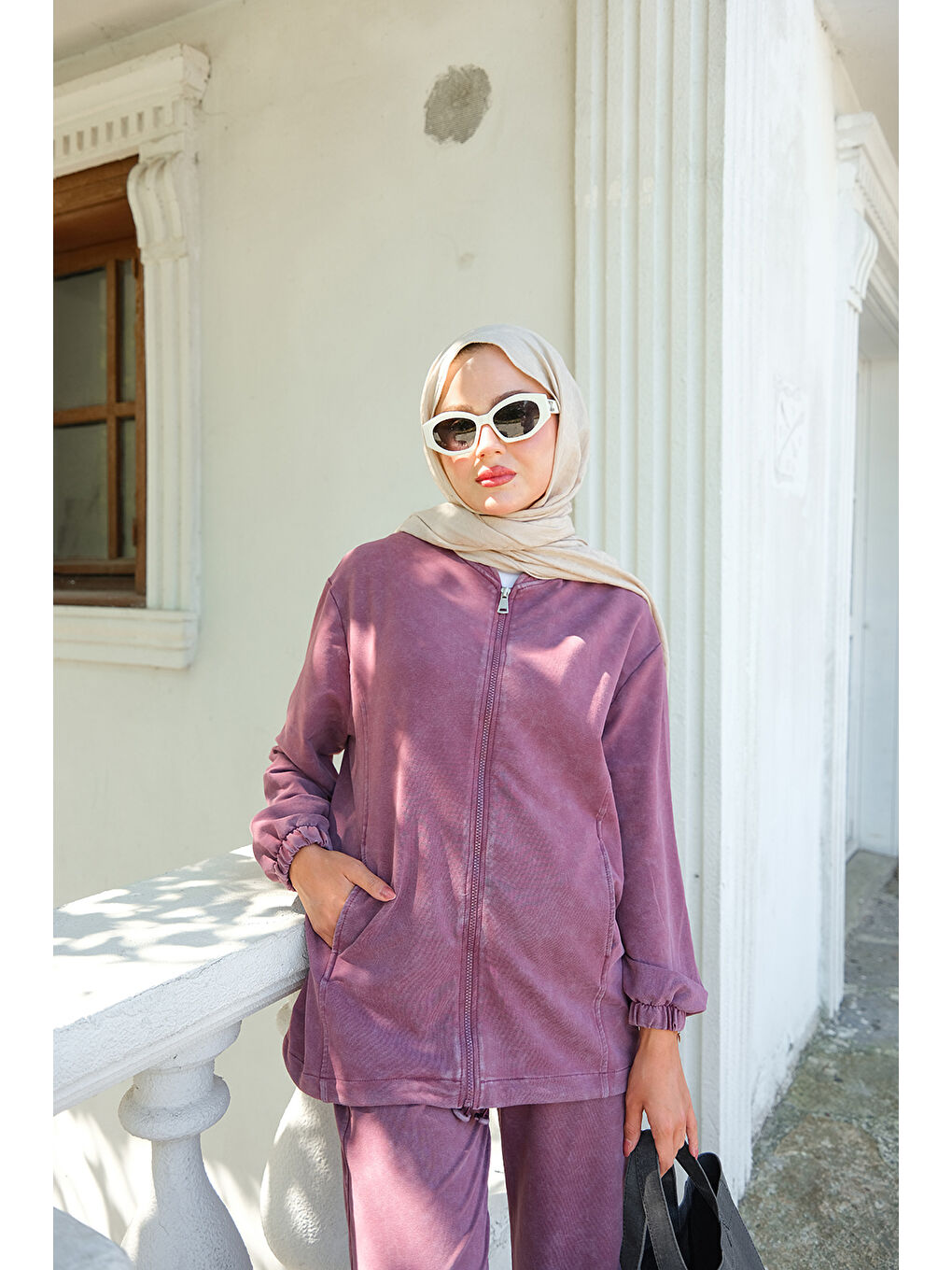 Pembe Kadın Yıkama Detay İkili Takım Gül Kurusu-1