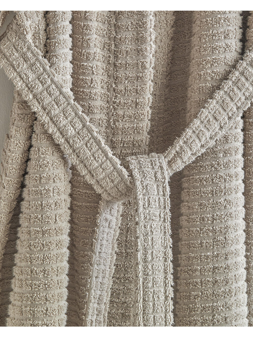 Chequer Pamuk Bornoz L-XL Bej-1