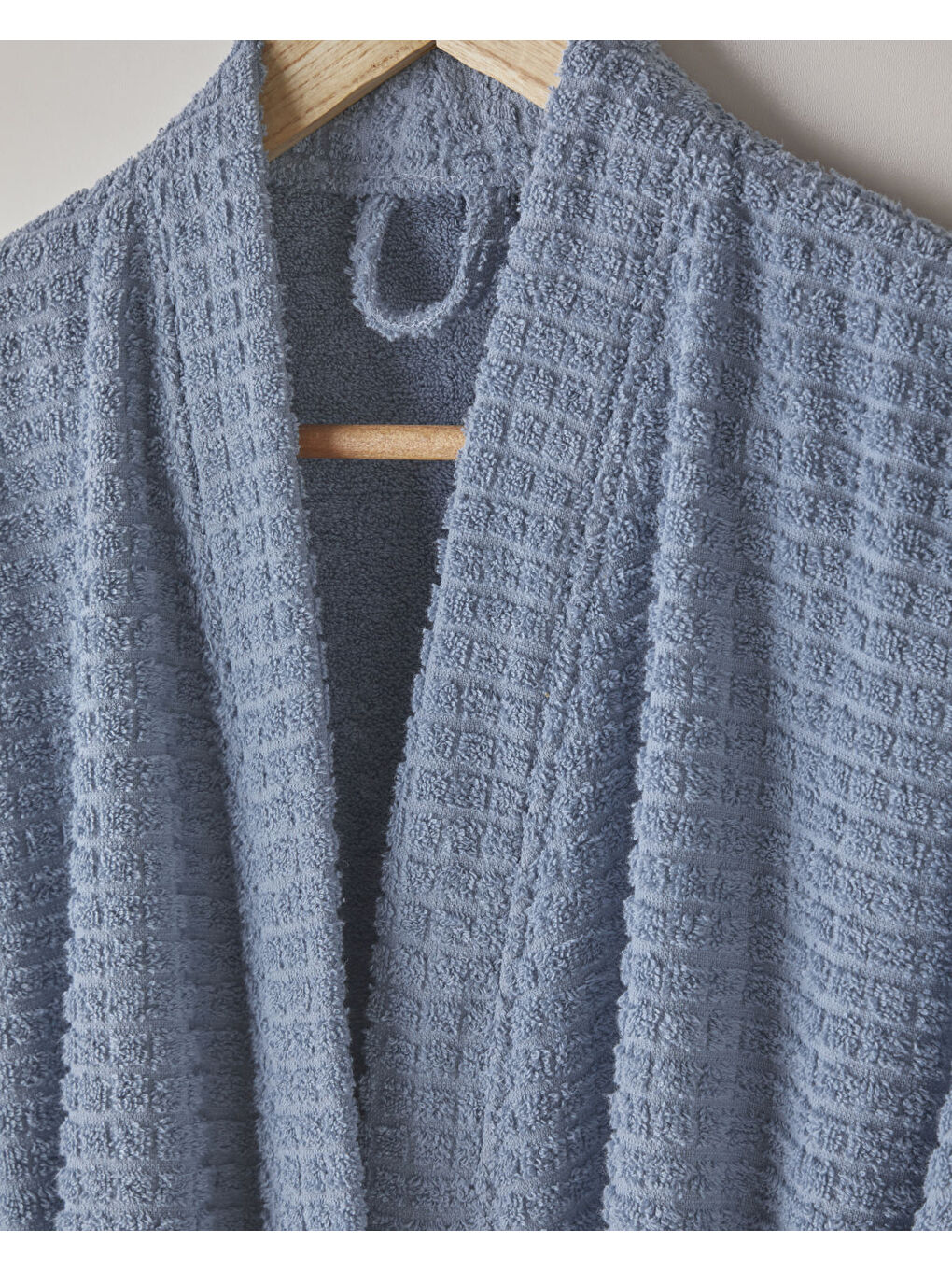 Chequer Pamuk Bornoz L-XL Mavi-2