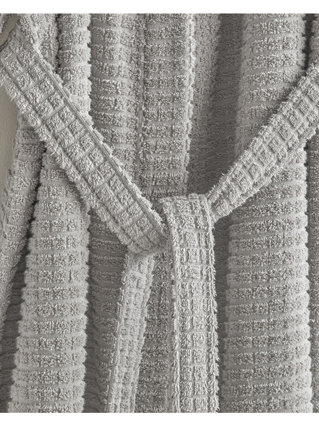 Chequer Pamuk Bornoz L-XL Gri-1