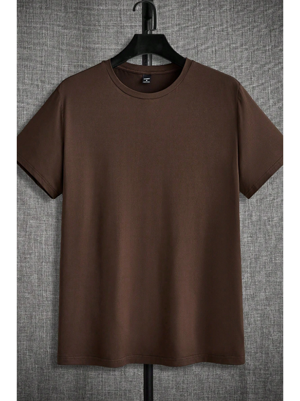 Karışık Erkek 4'Lü Paket Siyah-Kahverengi-Kırmızı-Sarı Slim Fit Dar Kesim %100 Pamuk Bisiklet Yaka Tişört-2