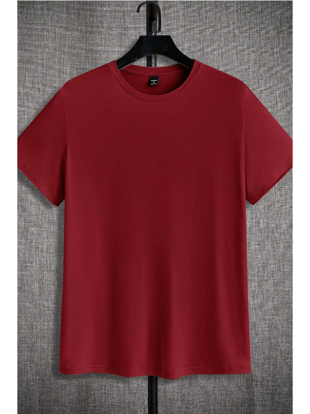 Karışık Erkek 4'Lü Paket Siyah-Kahverengi-Kırmızı-Sarı Slim Fit Dar Kesim %100 Pamuk Bisiklet Yaka Tişört-3