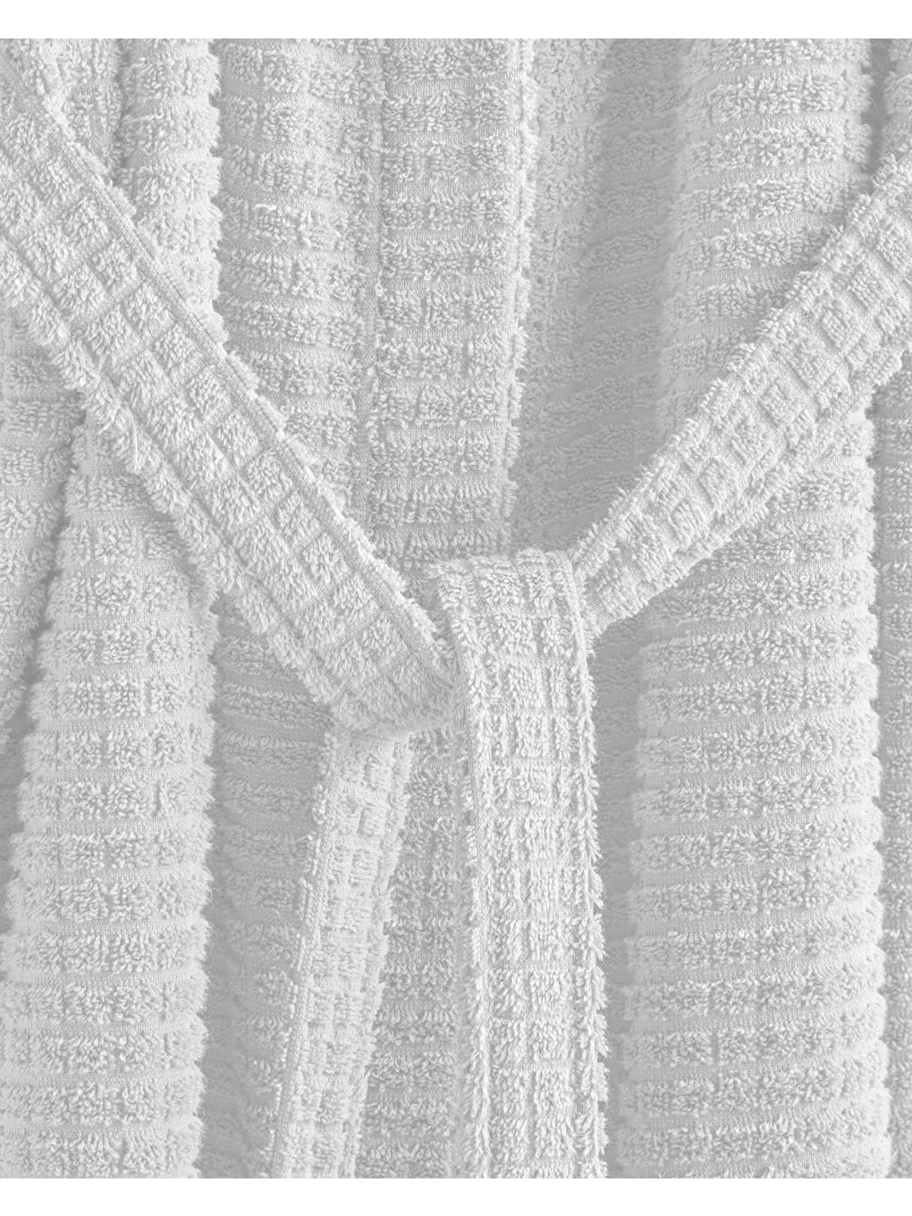 Chequer Pamuk Bornoz L-XL Beyaz-1