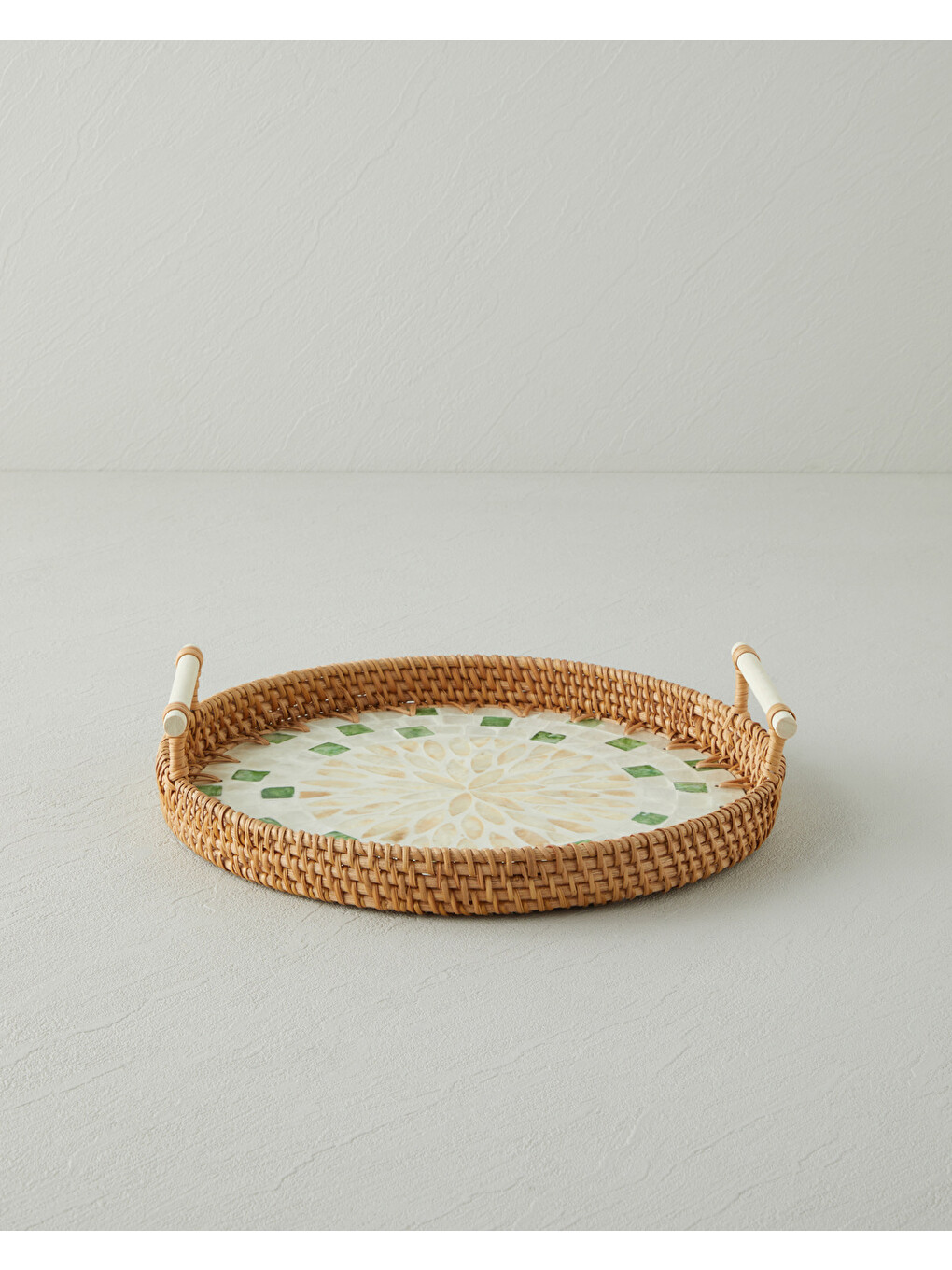 Celina Rattan Tepsi 28 Cm Kahverengi