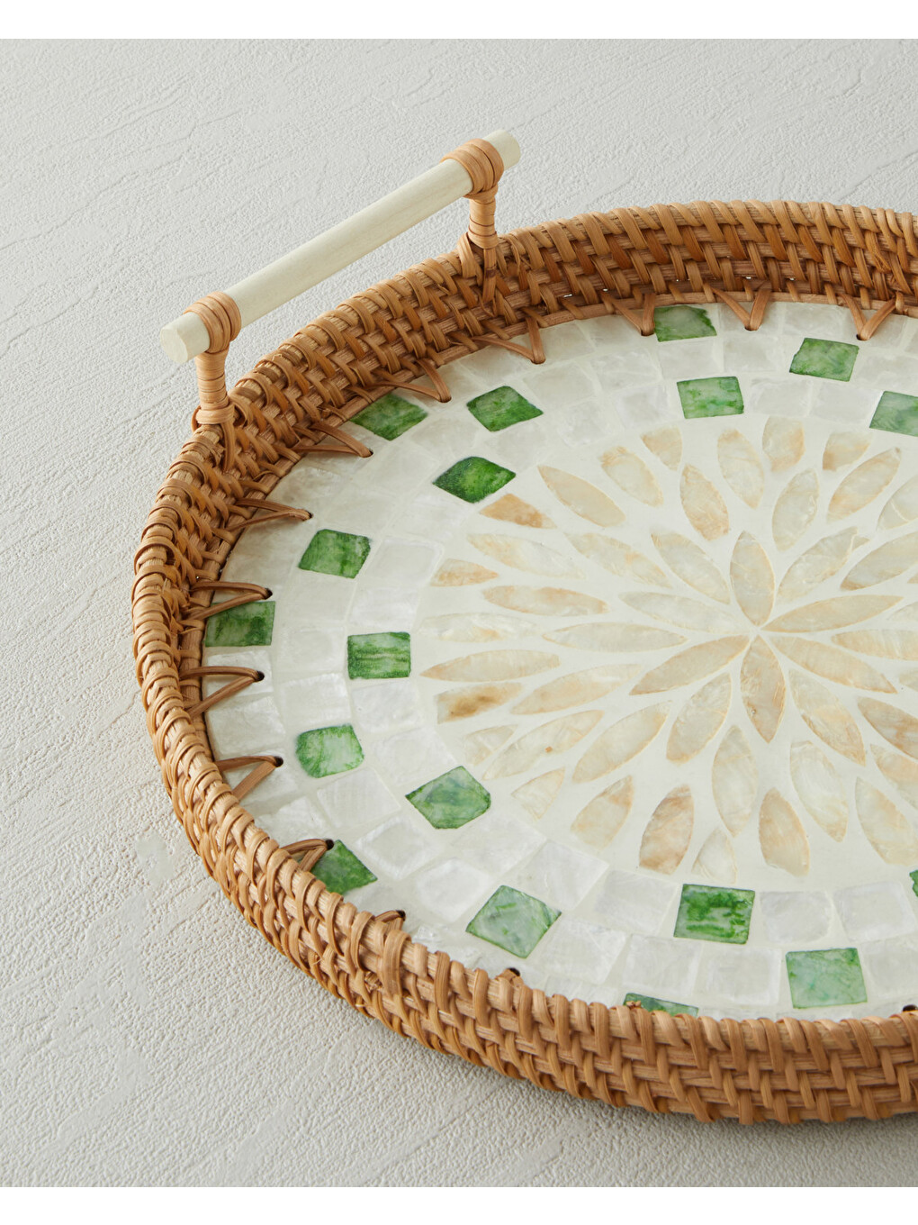Celina Rattan Tepsi 28 Cm Kahverengi-2