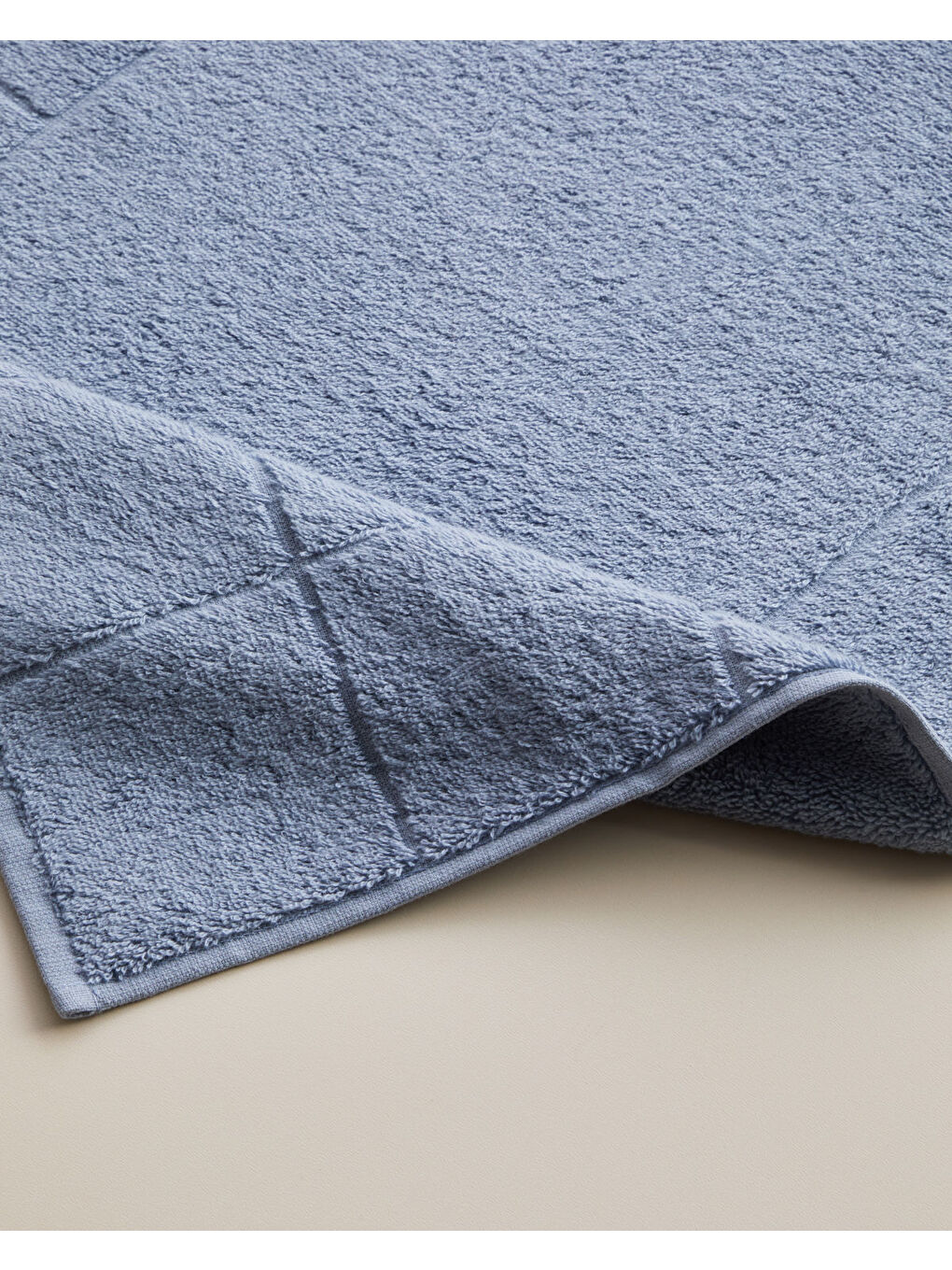 Chequer Pamuk Ayak Havlusu 50x70 cm Mavi-1