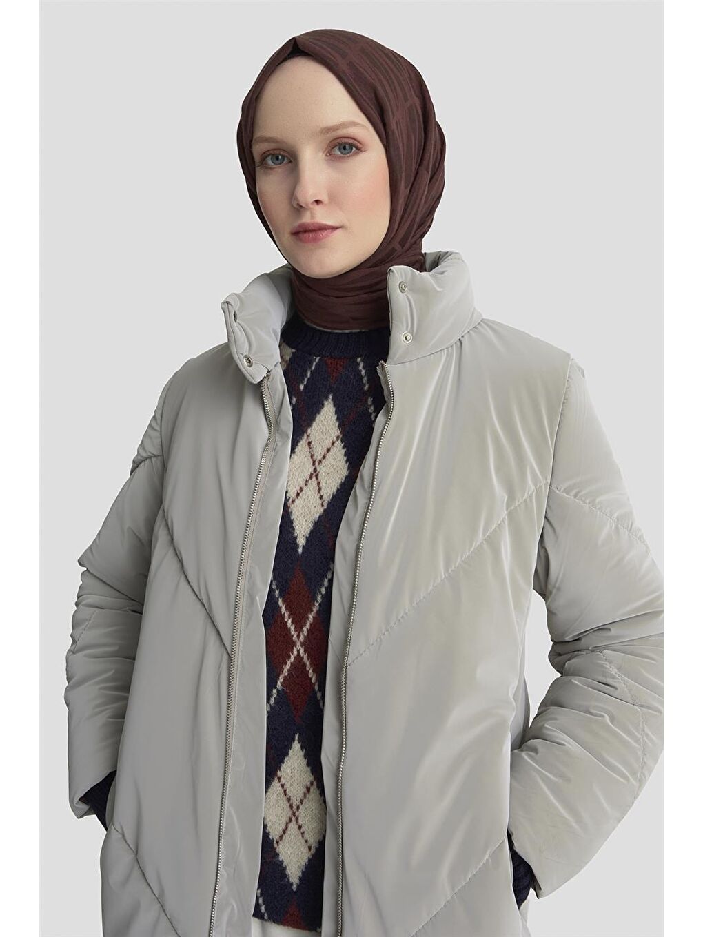 Kapitone Mont 25K7928 Gri-1