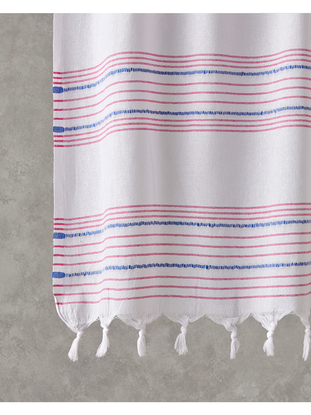 Mayra Rejenere Çizgili Peştamal 90x150 cm Fuşya-Mavi-1