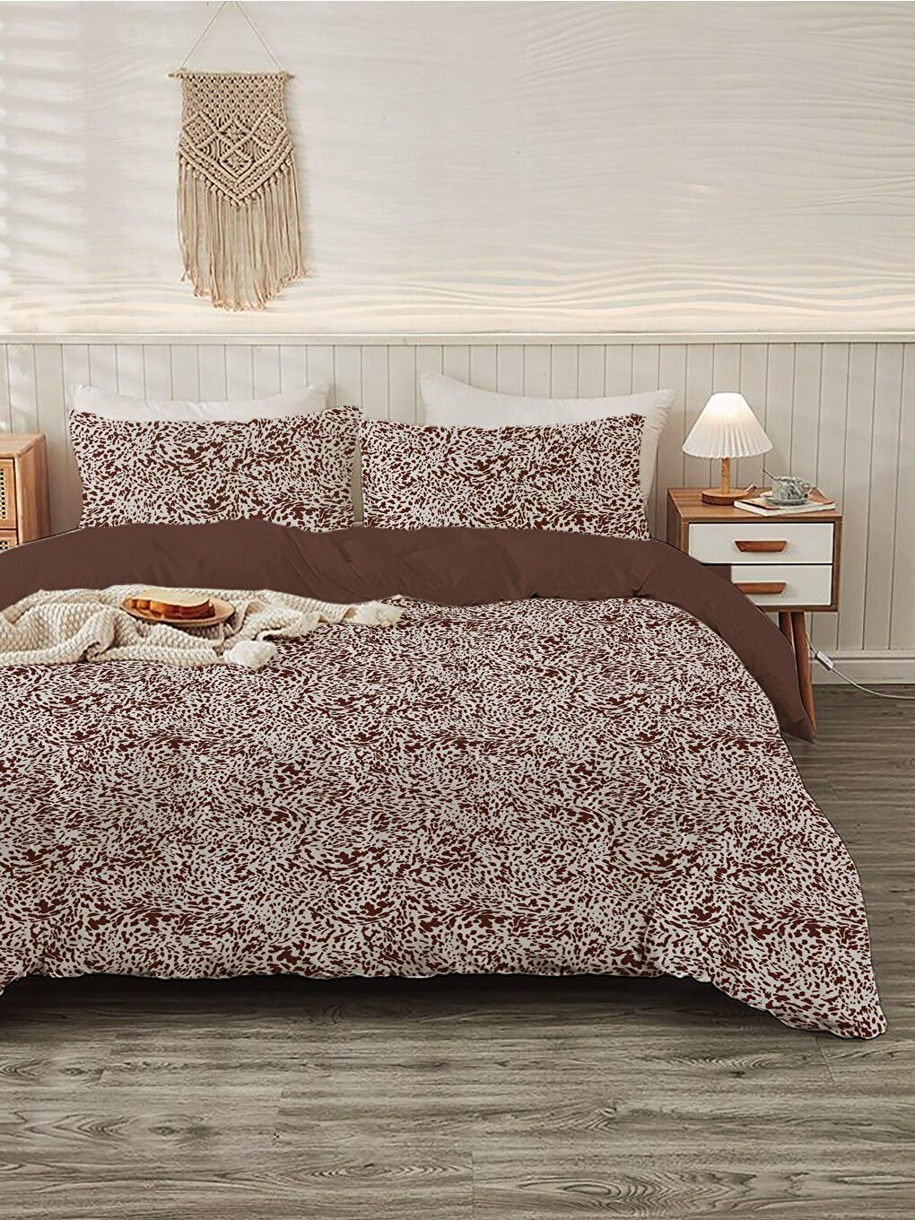 Karışık Baskılı,Desenli Çift Kişilik Nevresim Takımı (ÇARŞAFSIZ) 200x220 cm