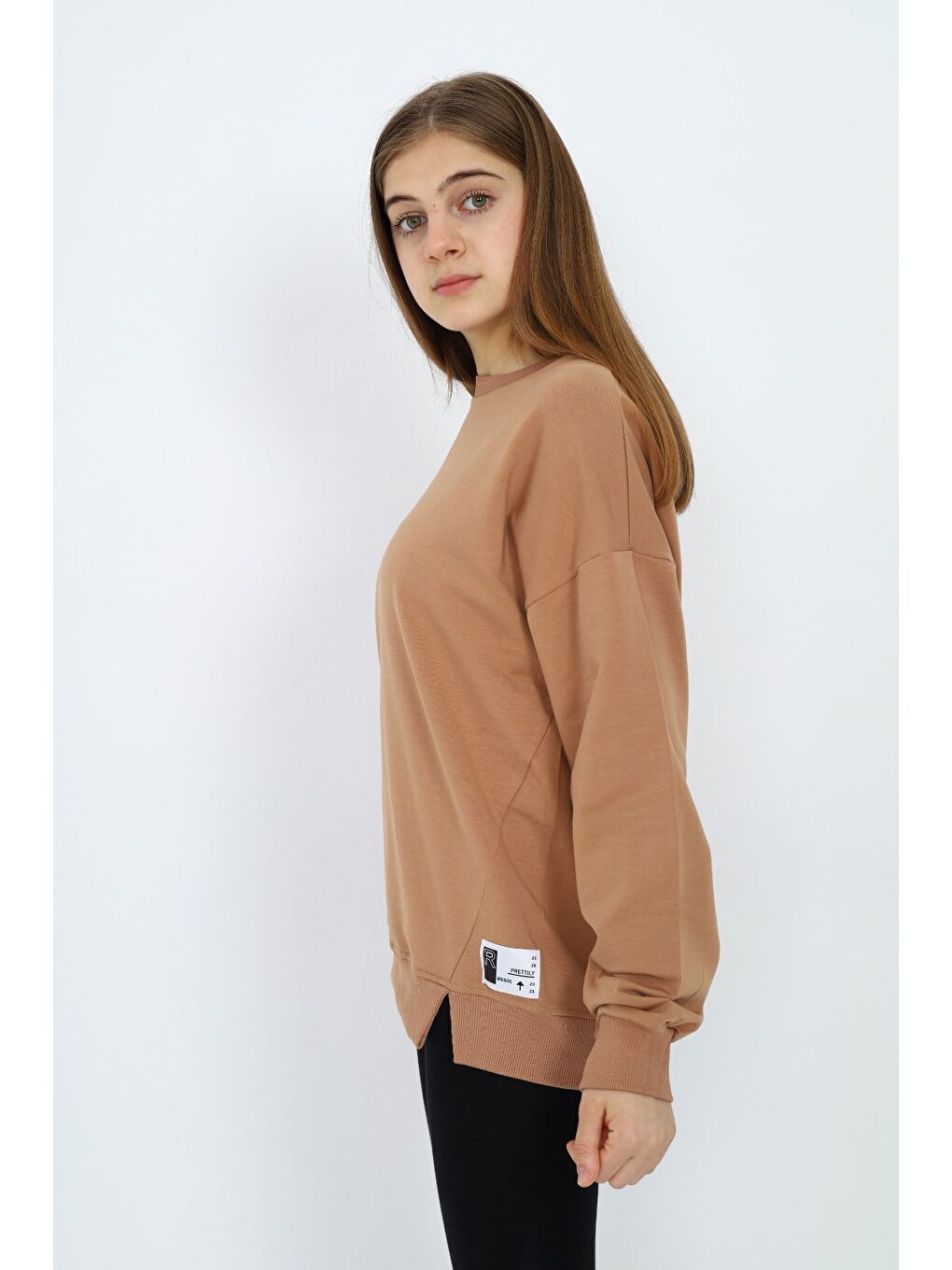 Kahverengi Kız Çocuk Sweatshirt-2