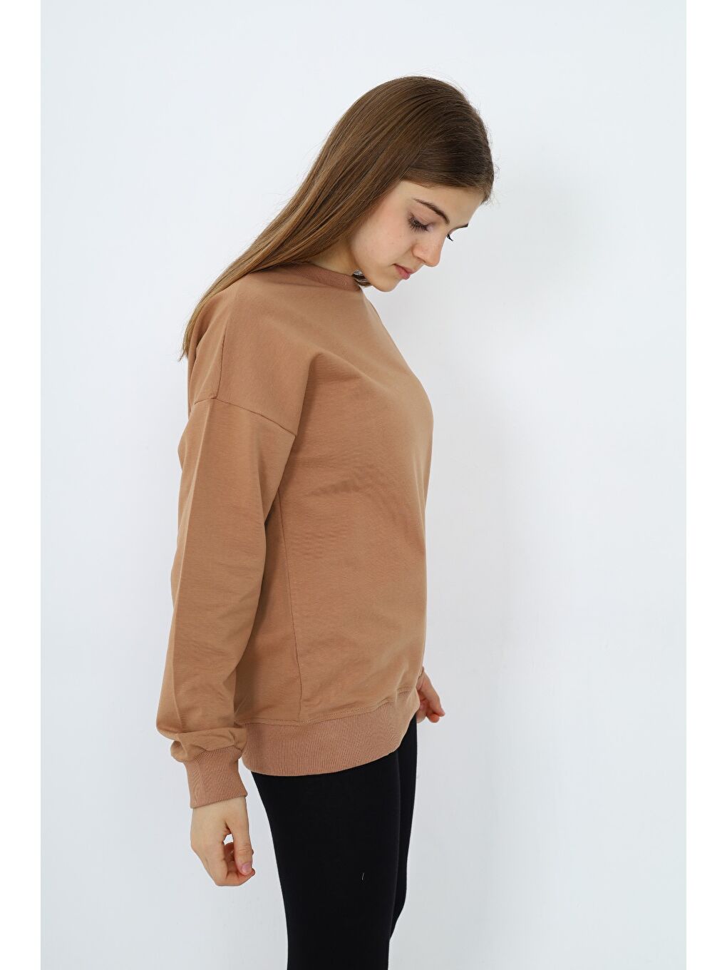 Kahverengi Kız Çocuk Sweatshirt-3