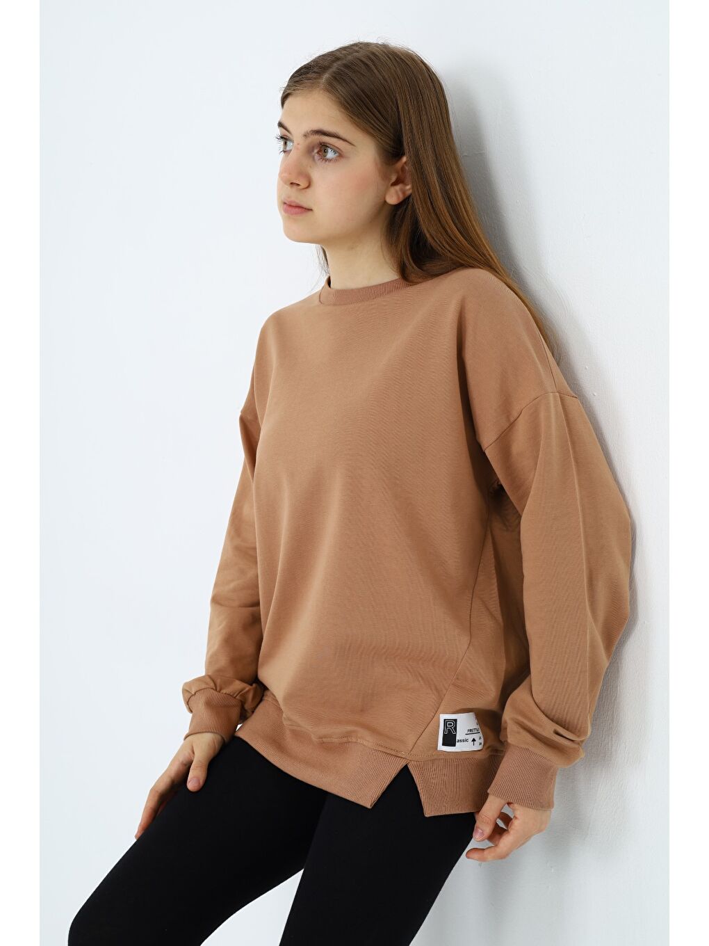Kahverengi Kız Çocuk Sweatshirt-5